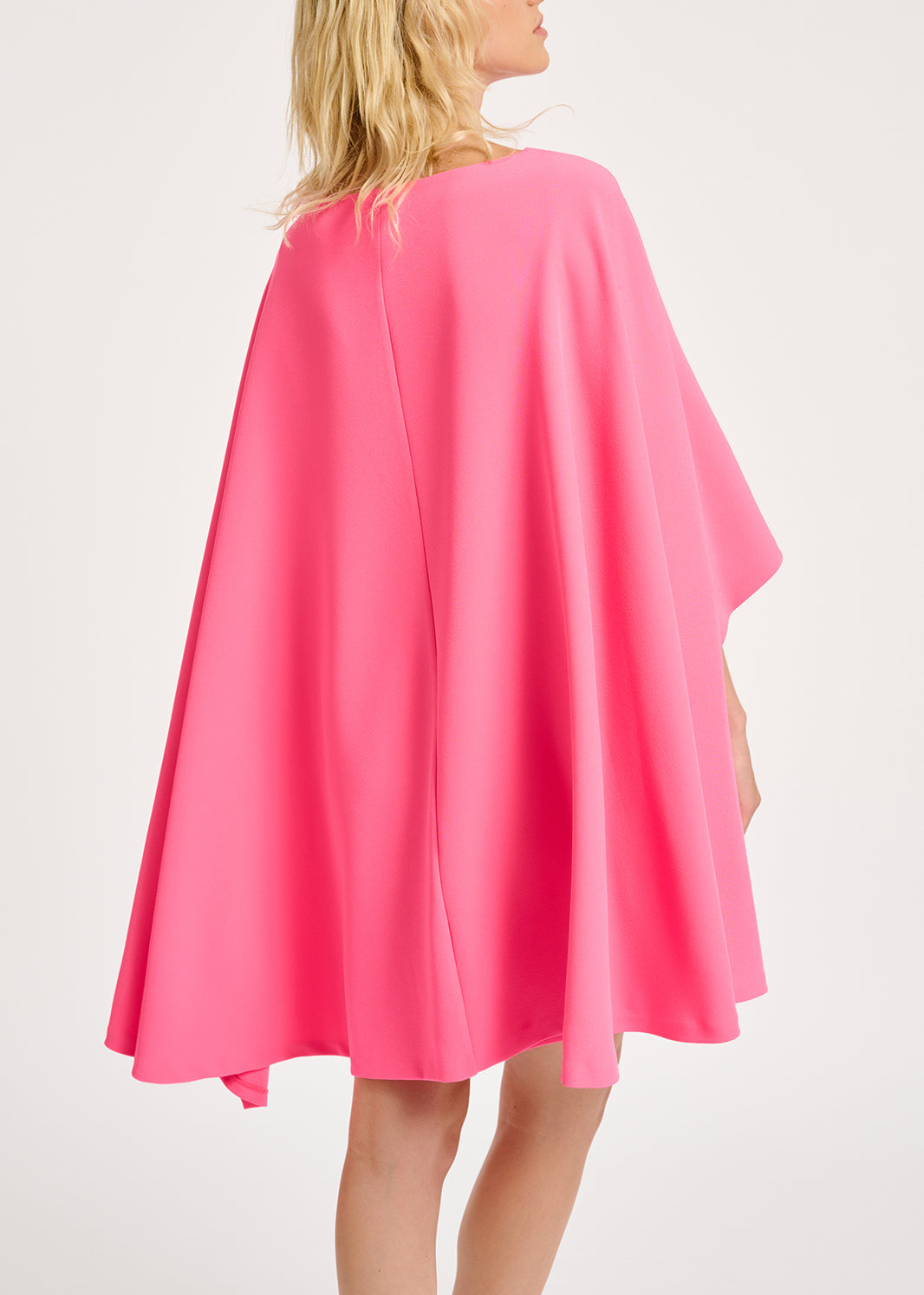 Neon pink cape-effect mini dress RE—SSENTIEL | Essentiel second hand