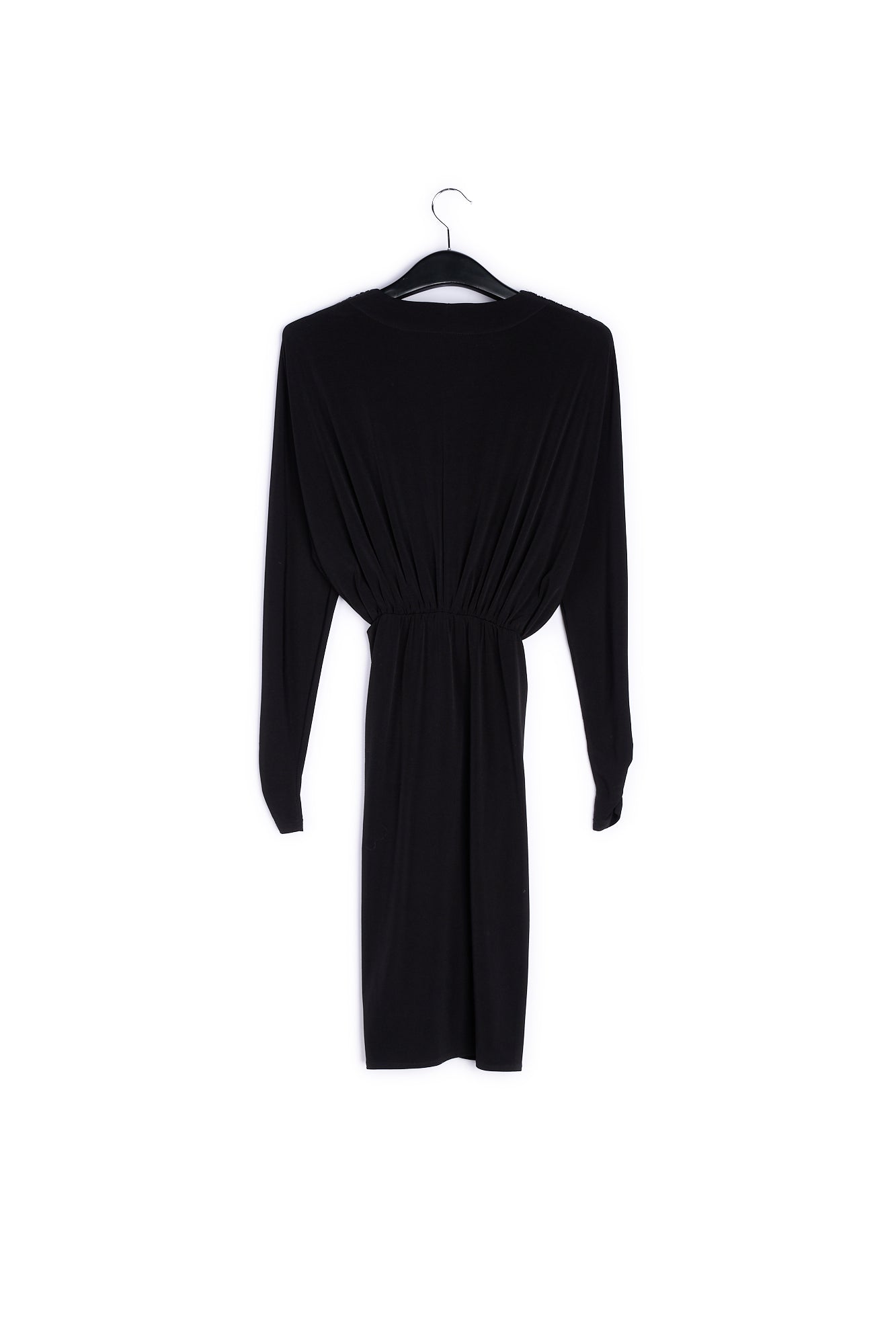 Black fitted wrap dress RE—SSENTIEL | Essentiel second hand