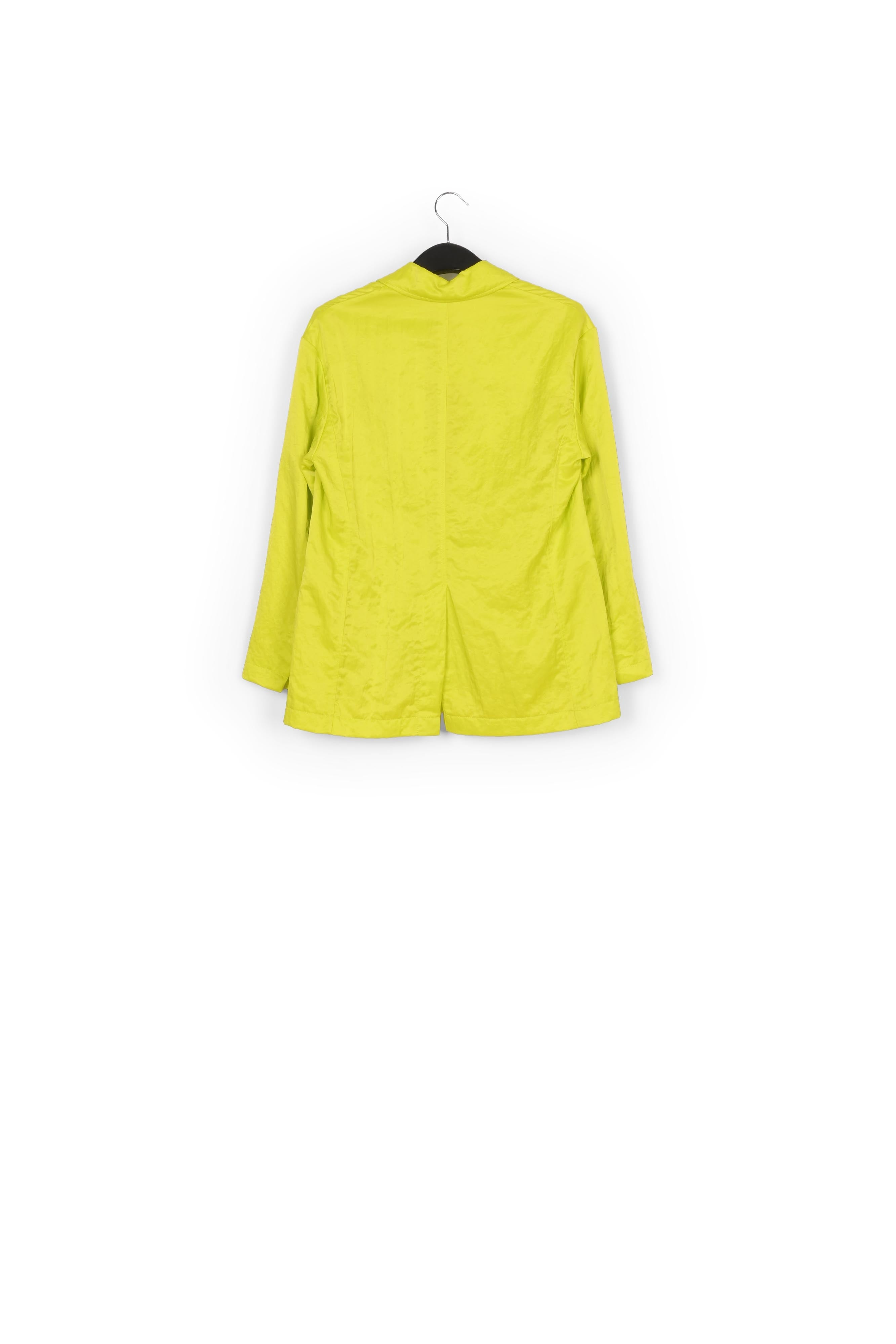 Blazer droit en satin vert citron RE—SSENTIEL | Essentiel second hand