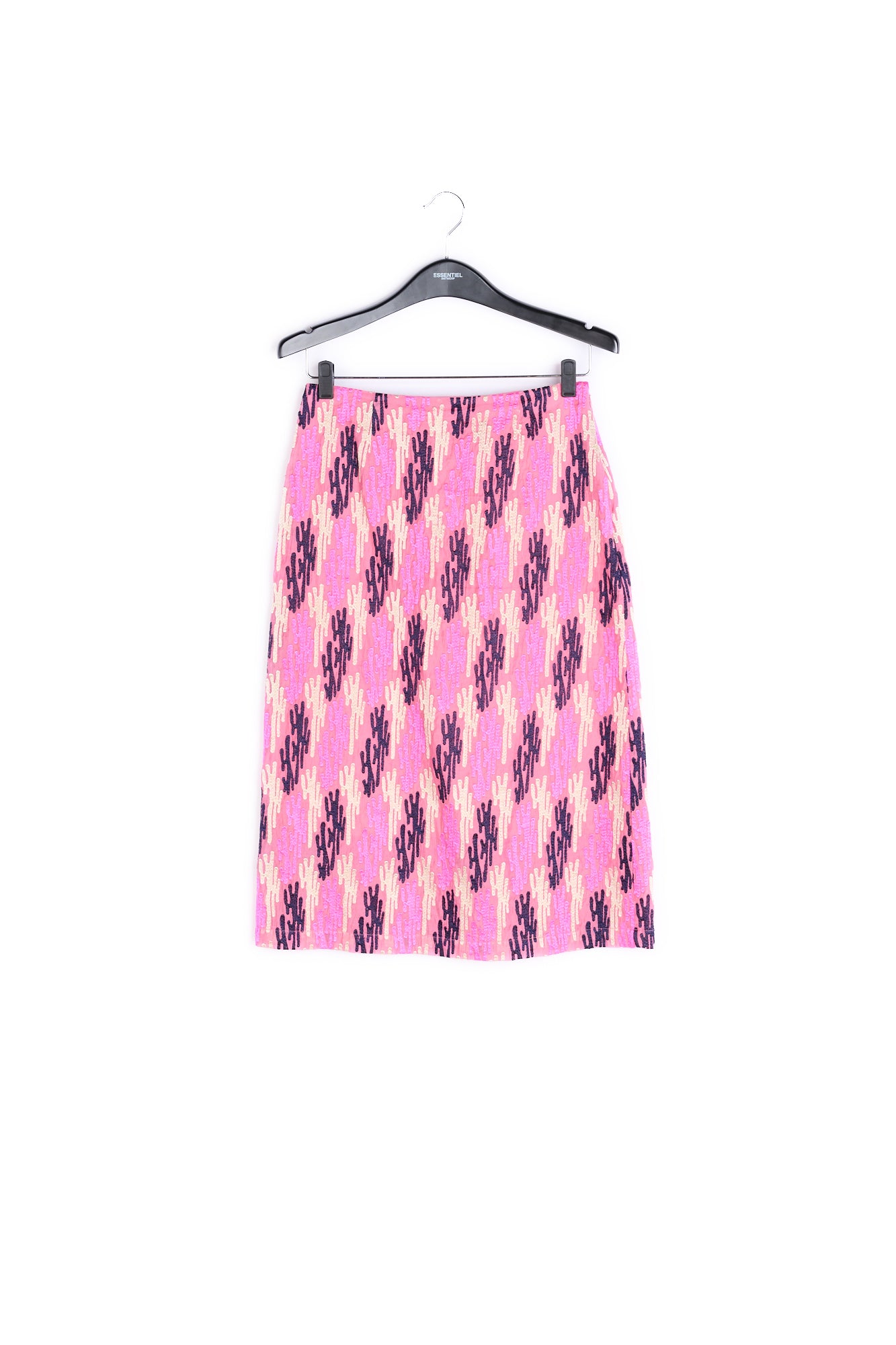 Pink sequin-embroidered A-line skirt RE—SSENTIEL | Essentiel second hand