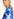White and blue floral print oversized top Faume - seconde main