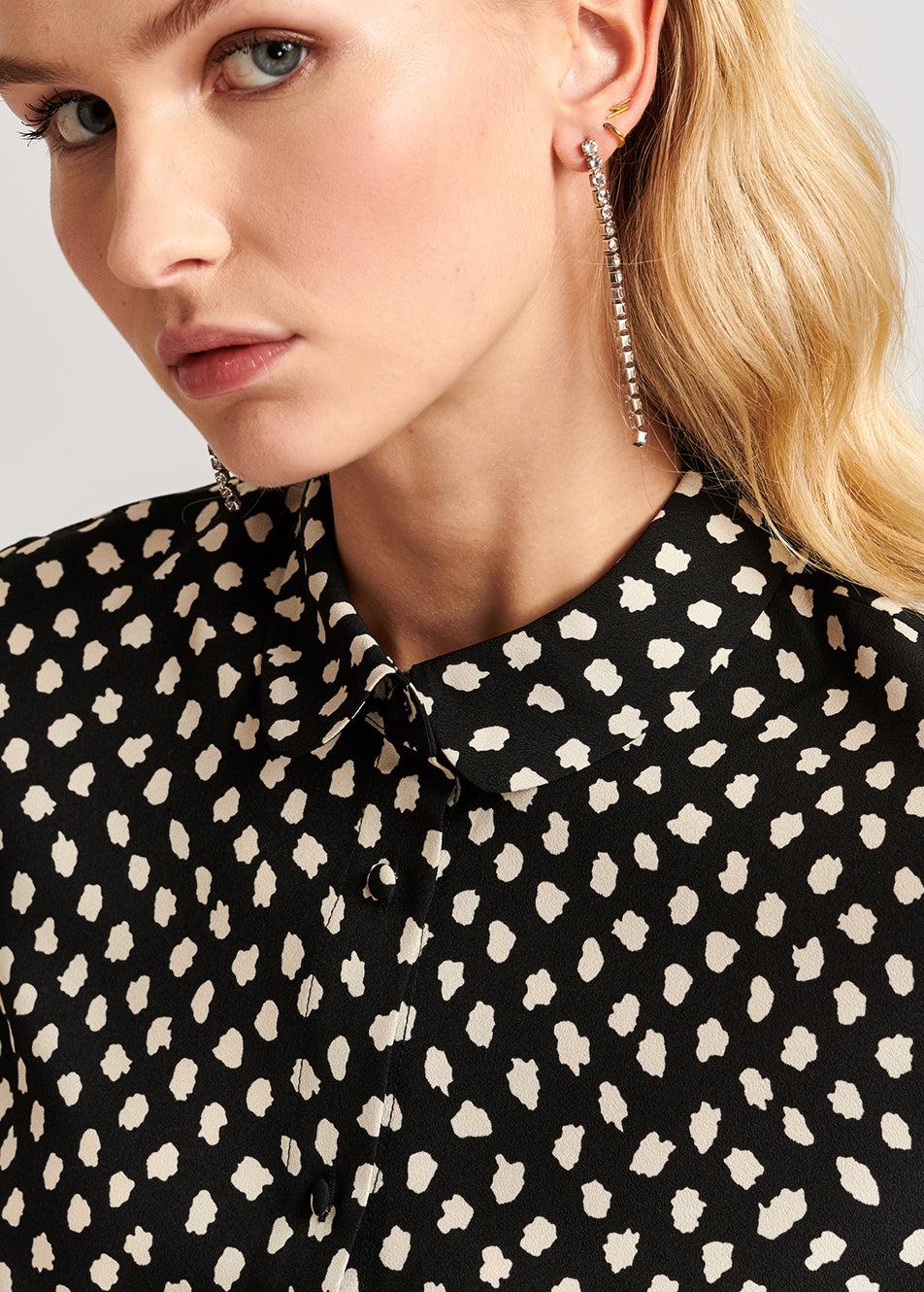 Black polka dot shirt RE—SSENTIEL | Essentiel second hand