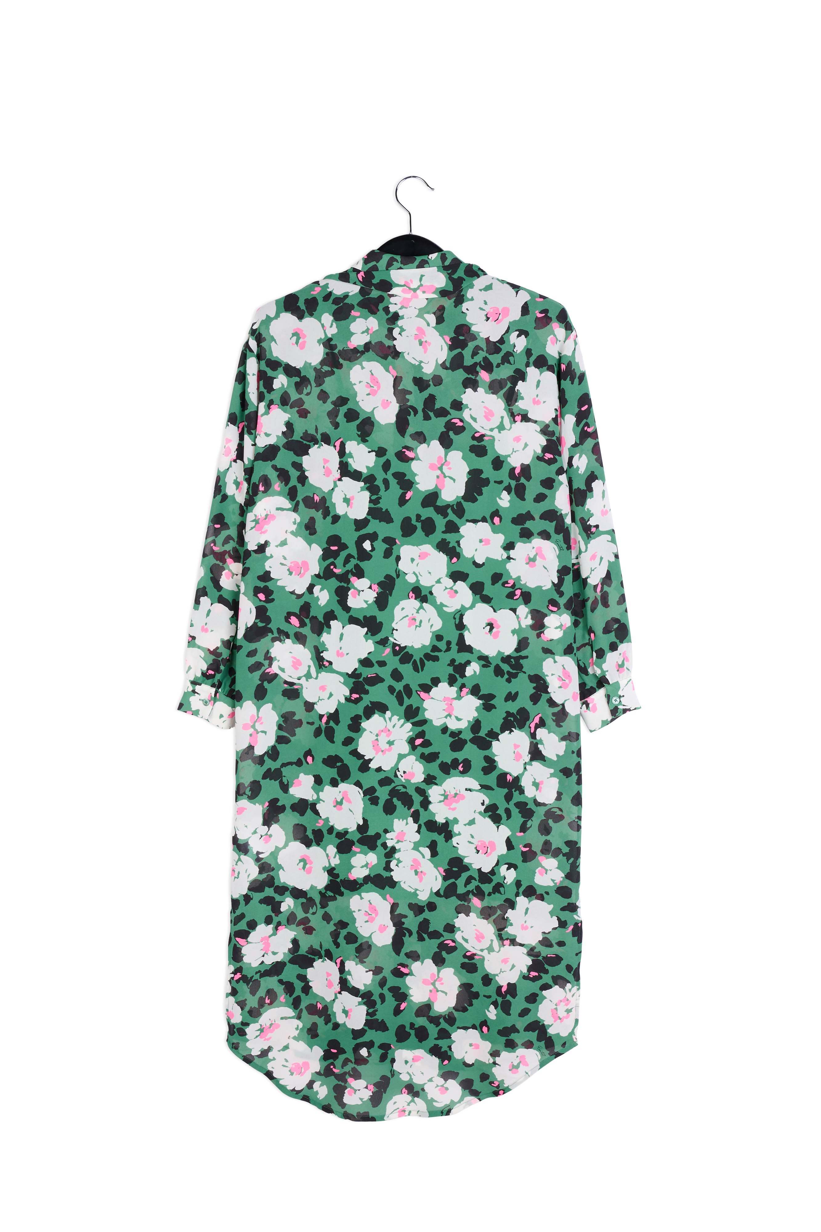 Green floral-print shirt dress RE—SSENTIEL | Essentiel second hand