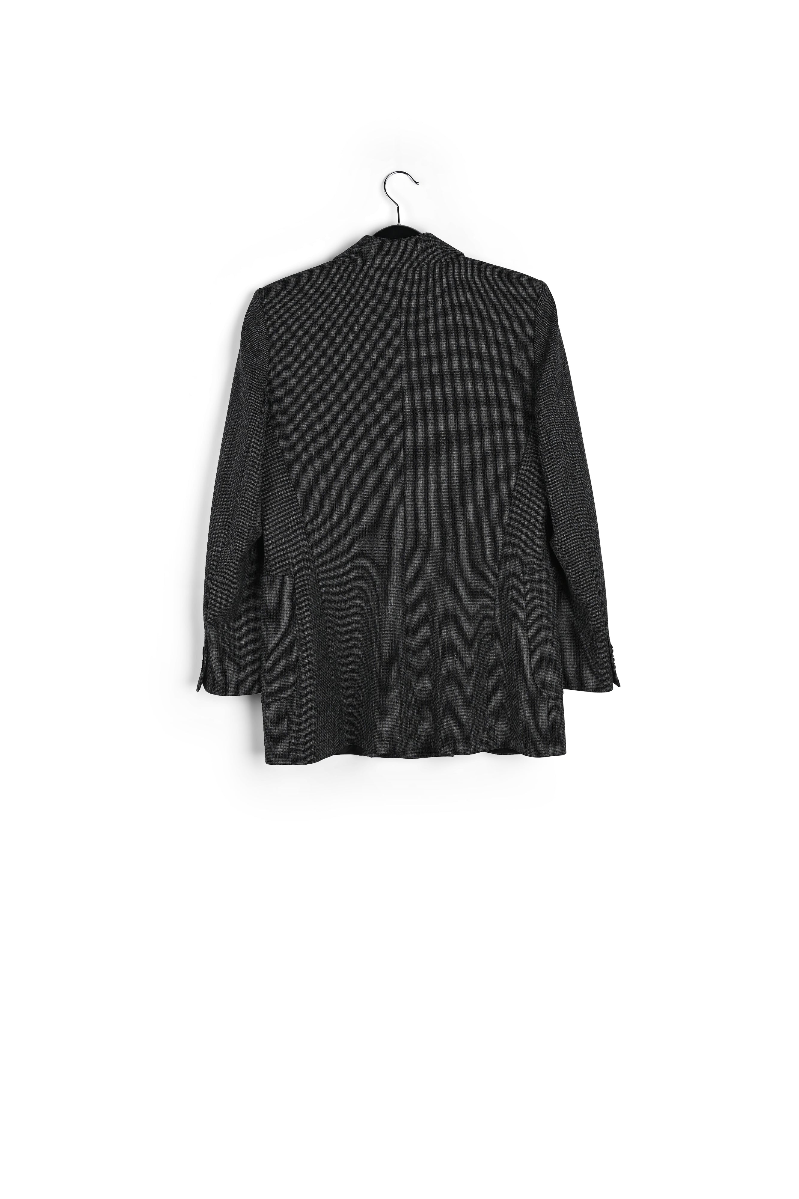 Veste noire croisée au motif microscopique RE—SSENTIEL | Essentiel second hand