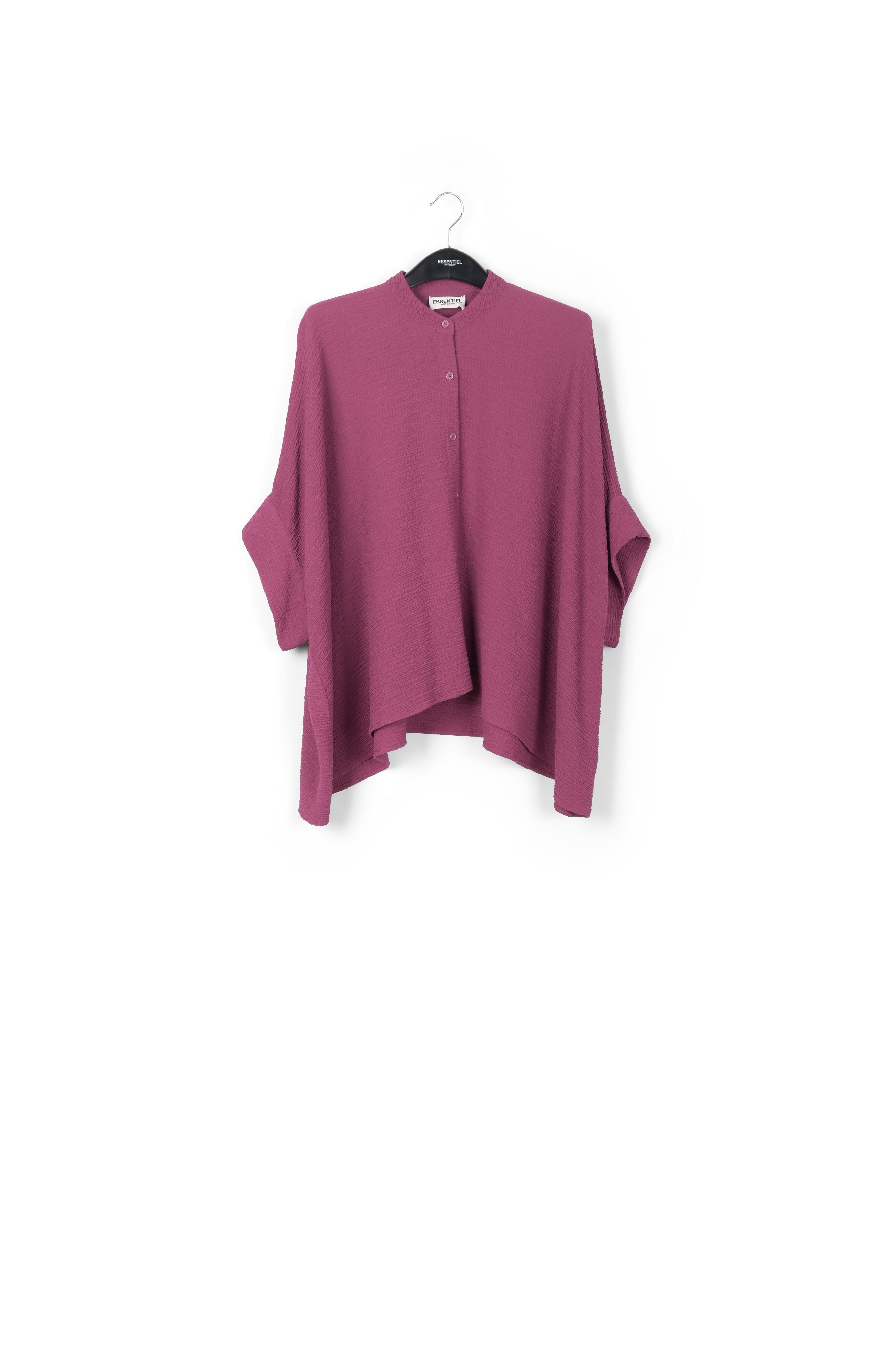 Vintage pink boxy-cut seersucker shirt RE—SSENTIEL | Essentiel second hand
