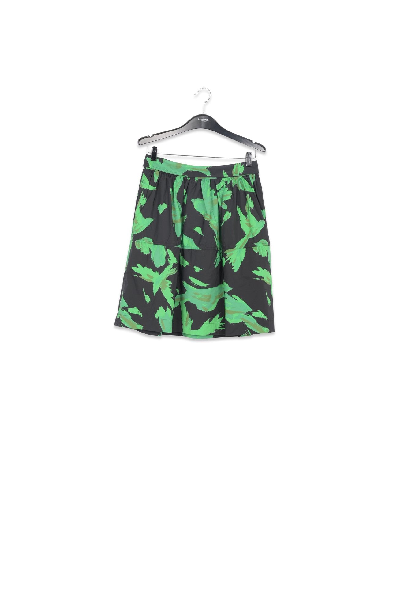 Black and green gathered mini skirt RE—SSENTIEL | Essentiel second hand