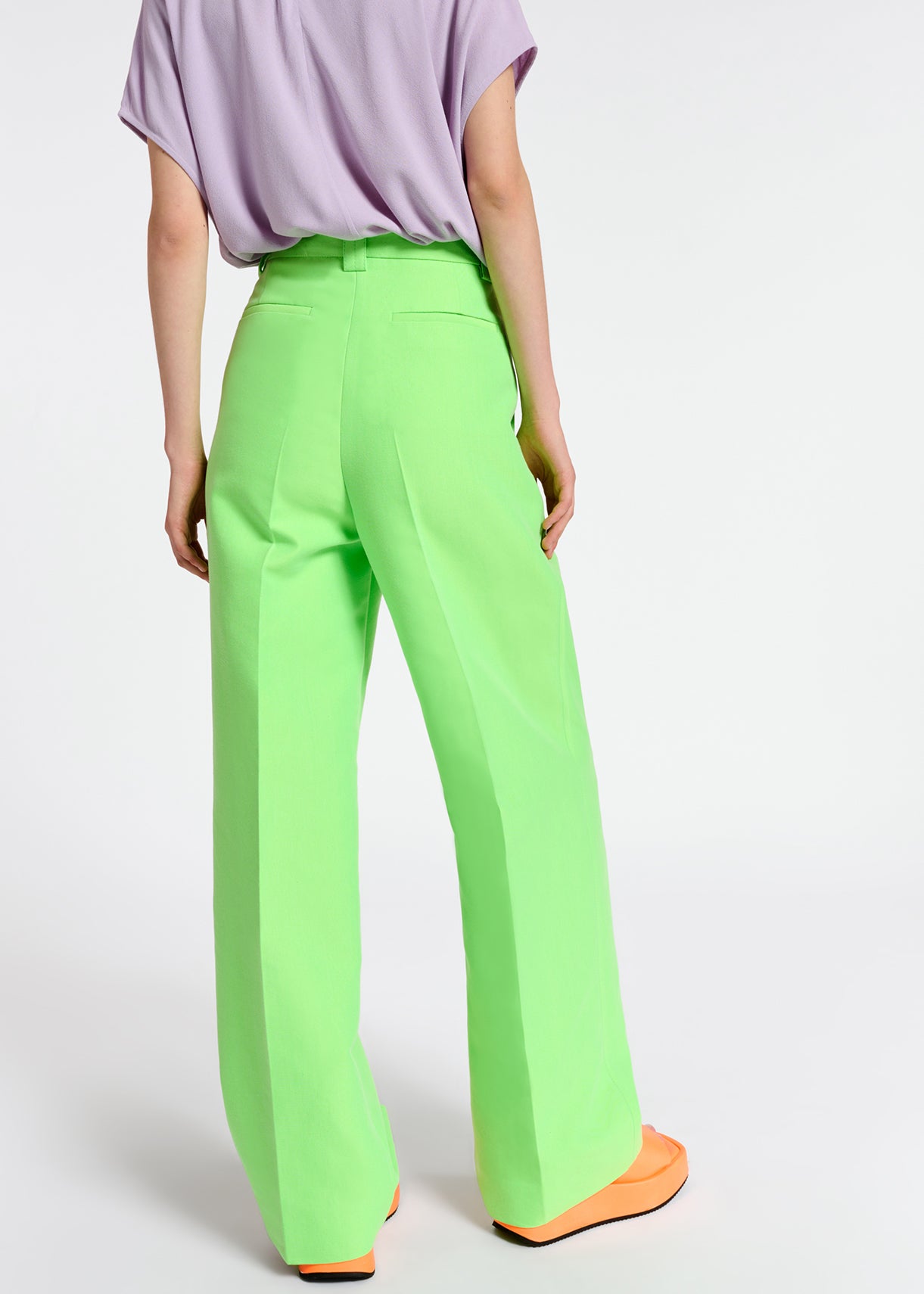 Neon green straight-leg pants RE—SSENTIEL | Essentiel second hand