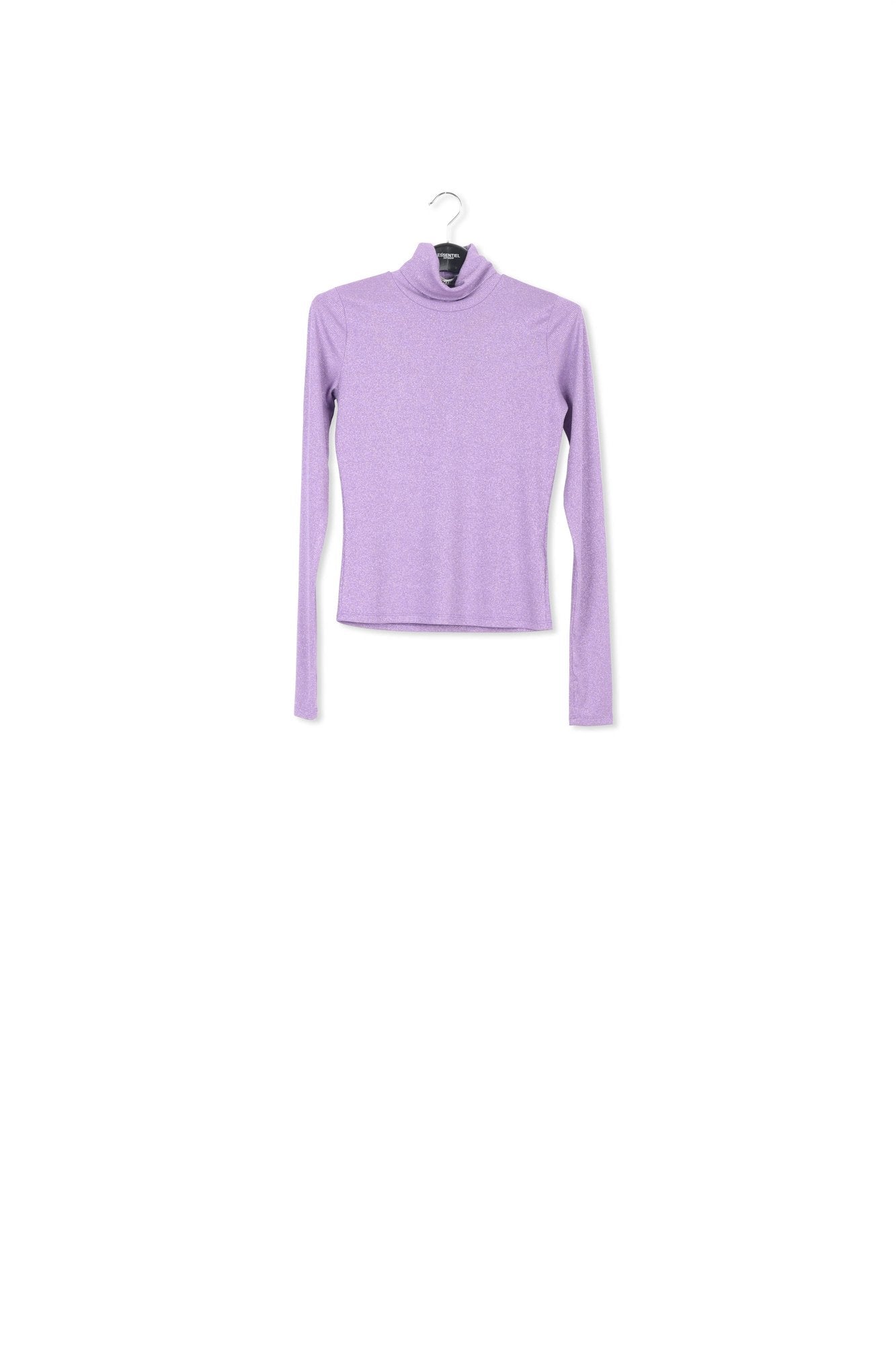 Lilac lurex turtleneck top RE—SSENTIEL | Essentiel second hand