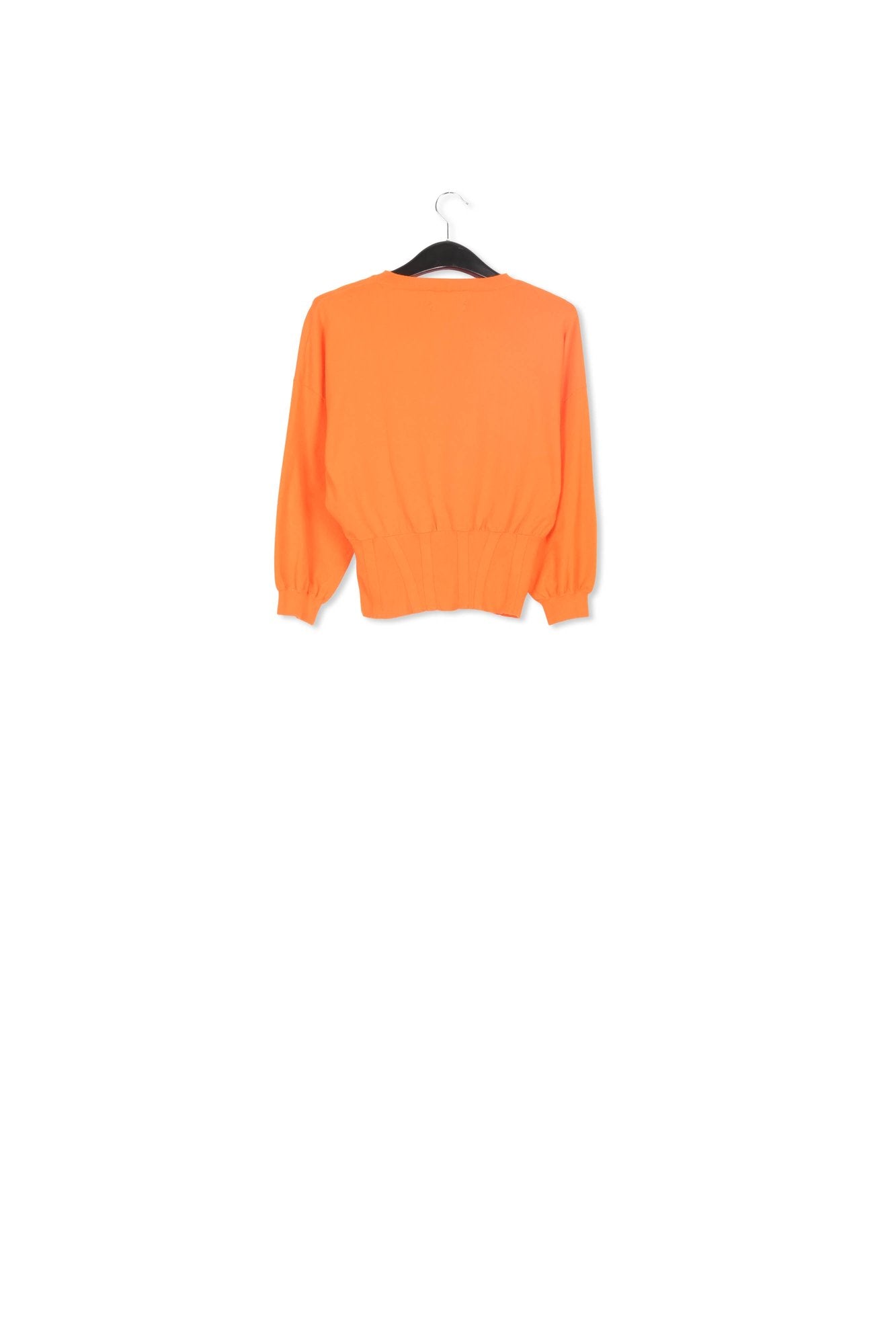 Orange knitted sweater with fitted waist RE—SSENTIEL | Essentiel second hand