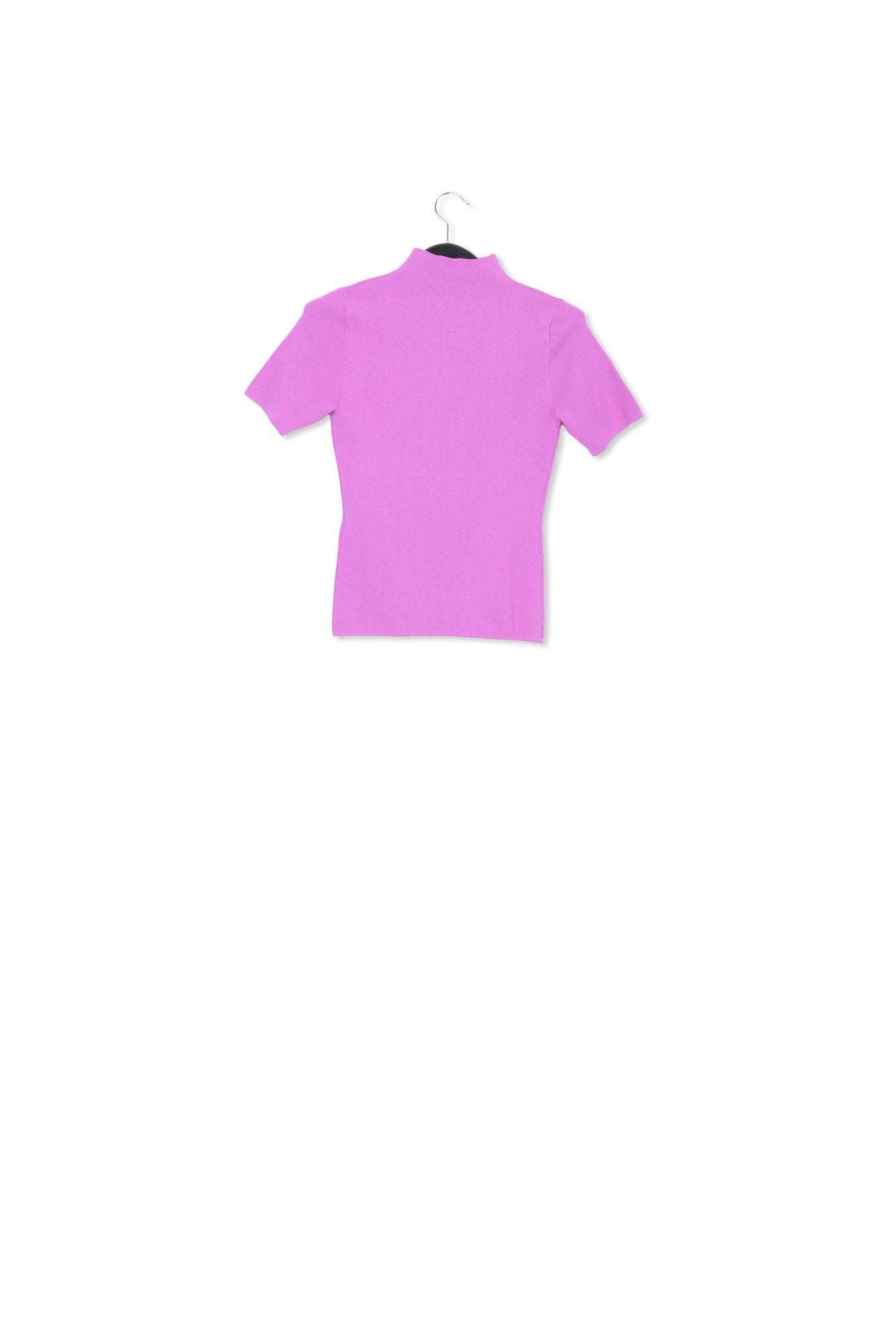 Purple short-sleeved knitted sweater RE—SSENTIEL | Essentiel second hand