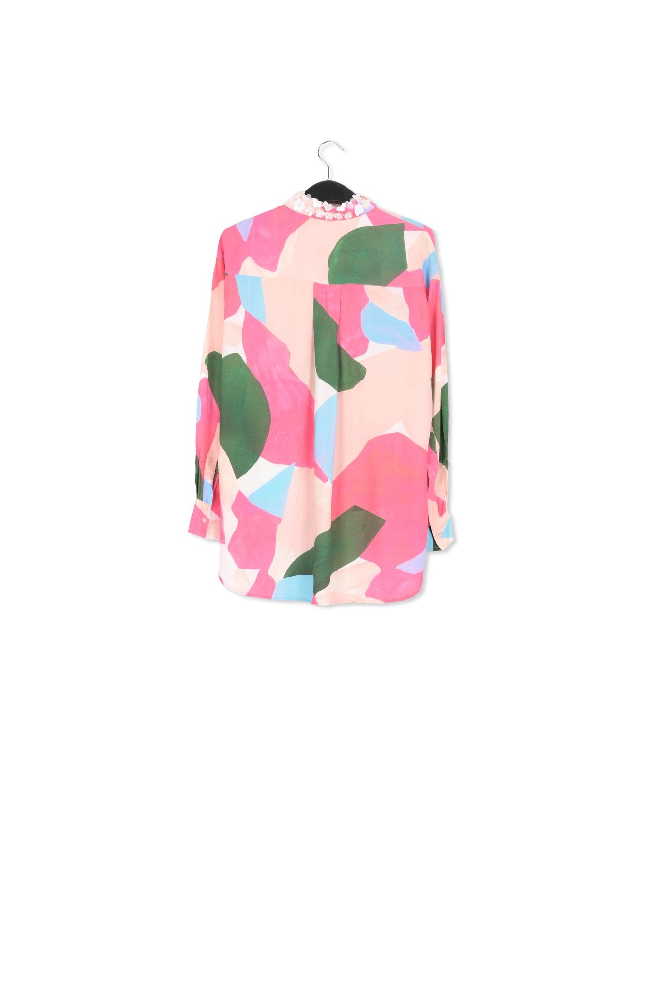 Multicolor shirt with sequin-embroidered collar RE—SSENTIEL | Essentiel second hand