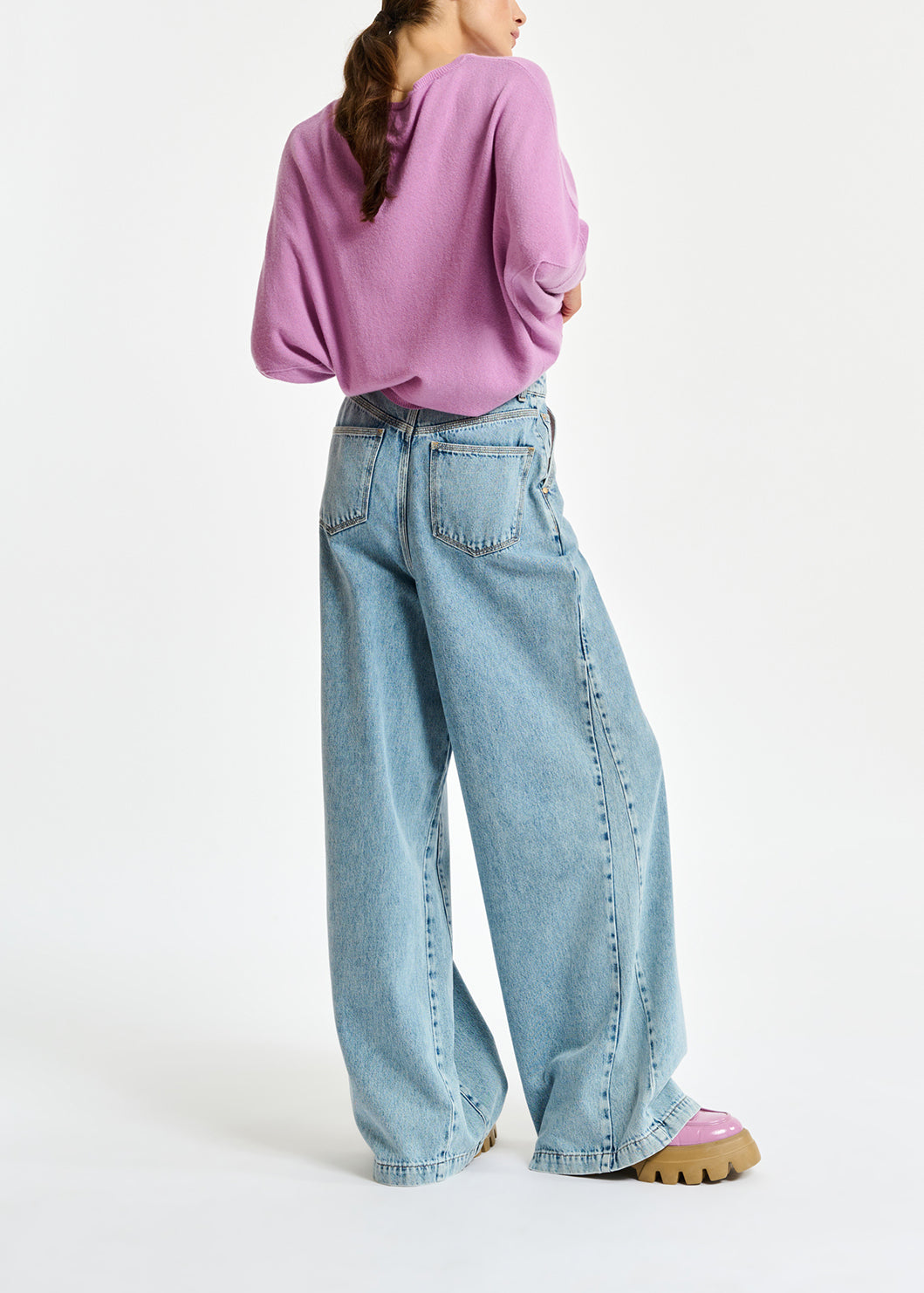 Wide-leg blue jeans RE—SSENTIEL | Essentiel second hand