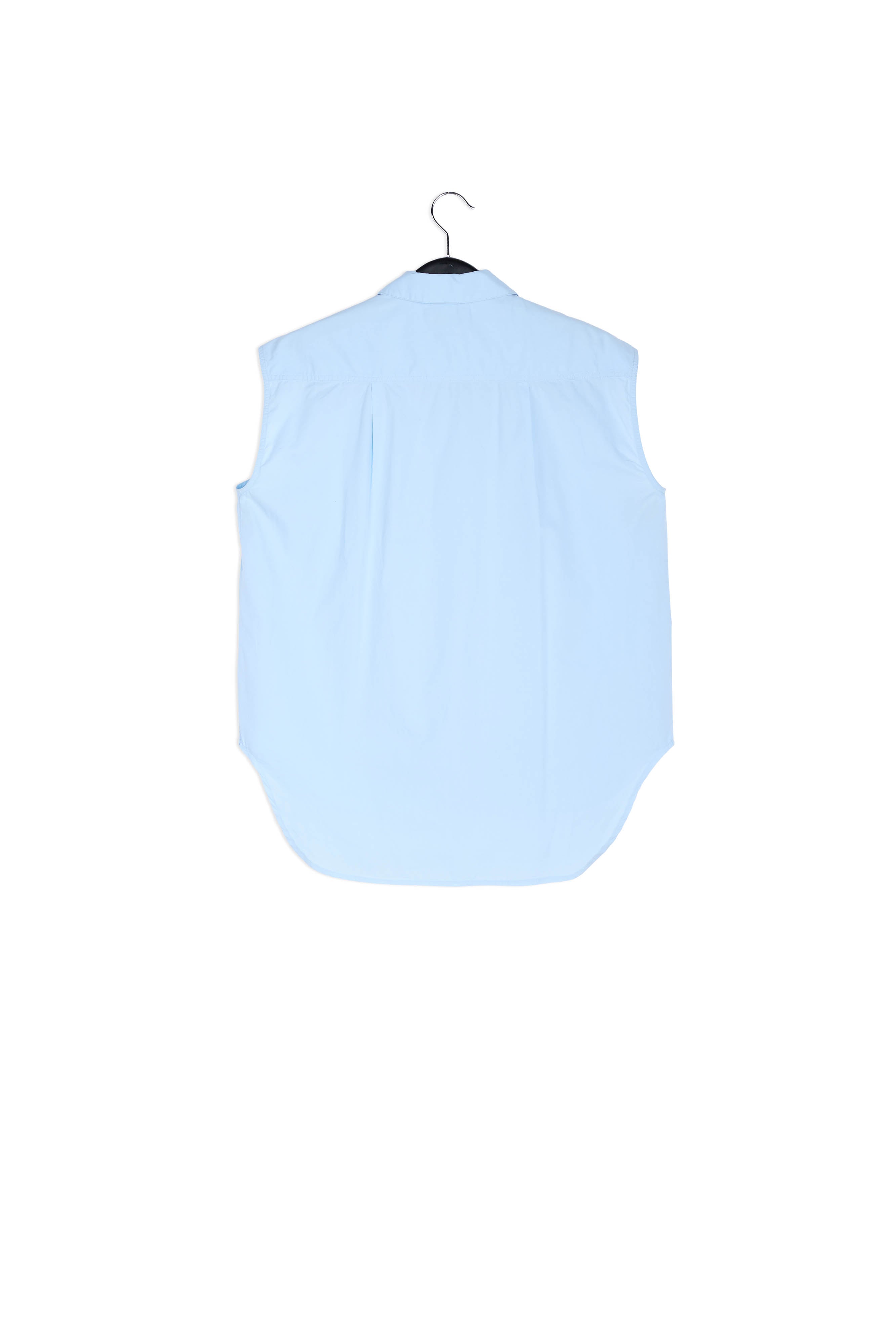 Lichtblauw katoenen hemd zonder mouwen RE—SSENTIEL | Essentiel second hand