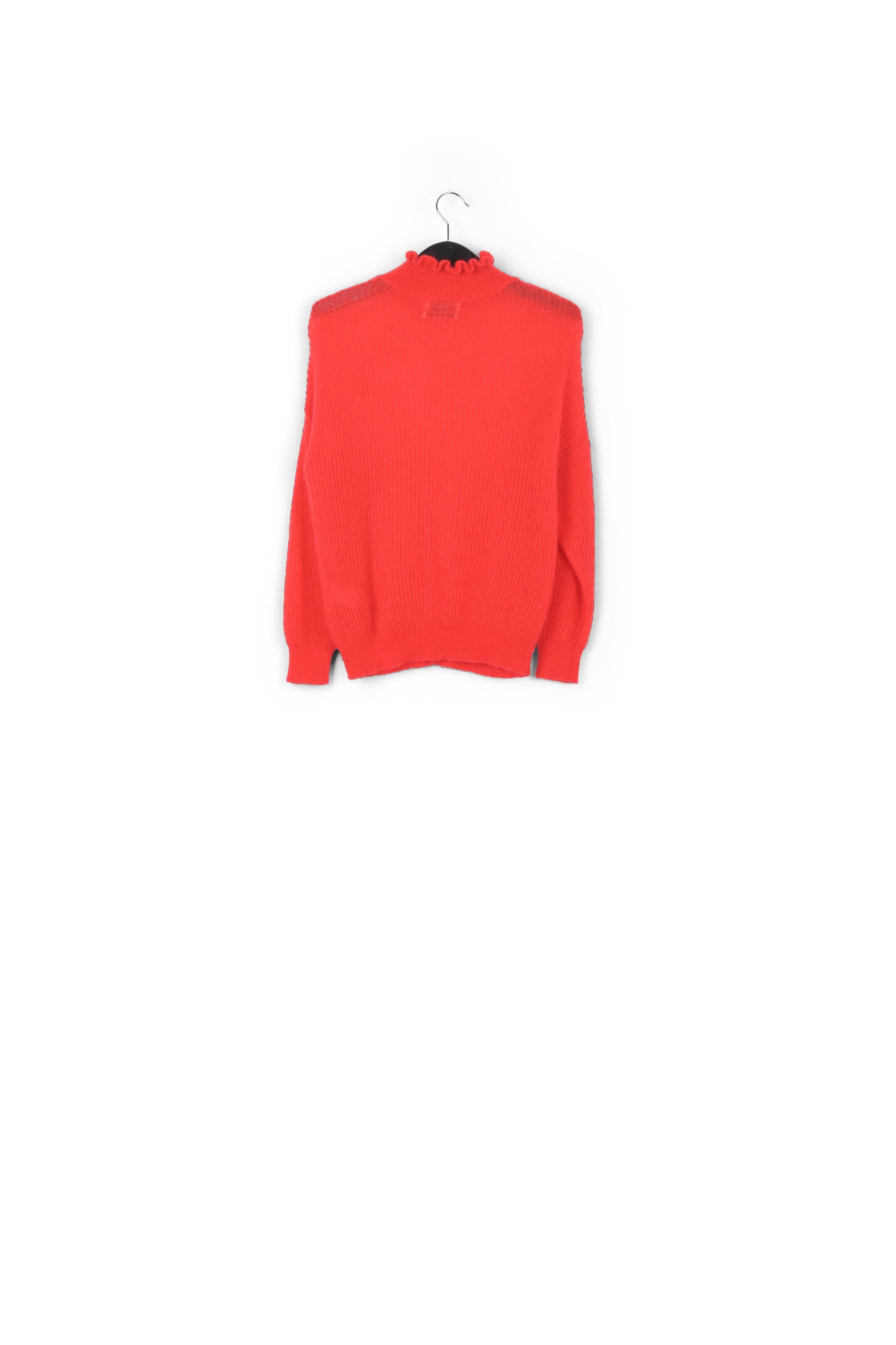 Pull rouge avec col haut à ruches RE—SSENTIEL | Essentiel second hand