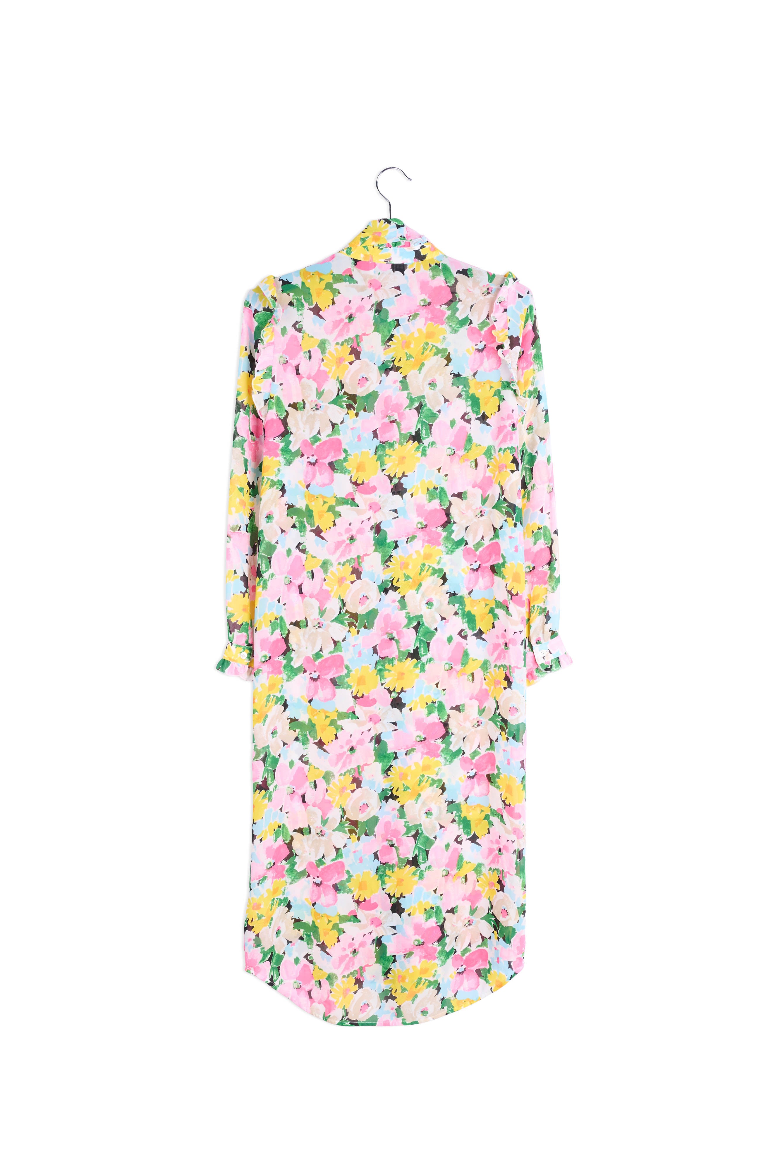 Colorful floral ruffle-detailed shirt dress RE—SSENTIEL | Essentiel second hand