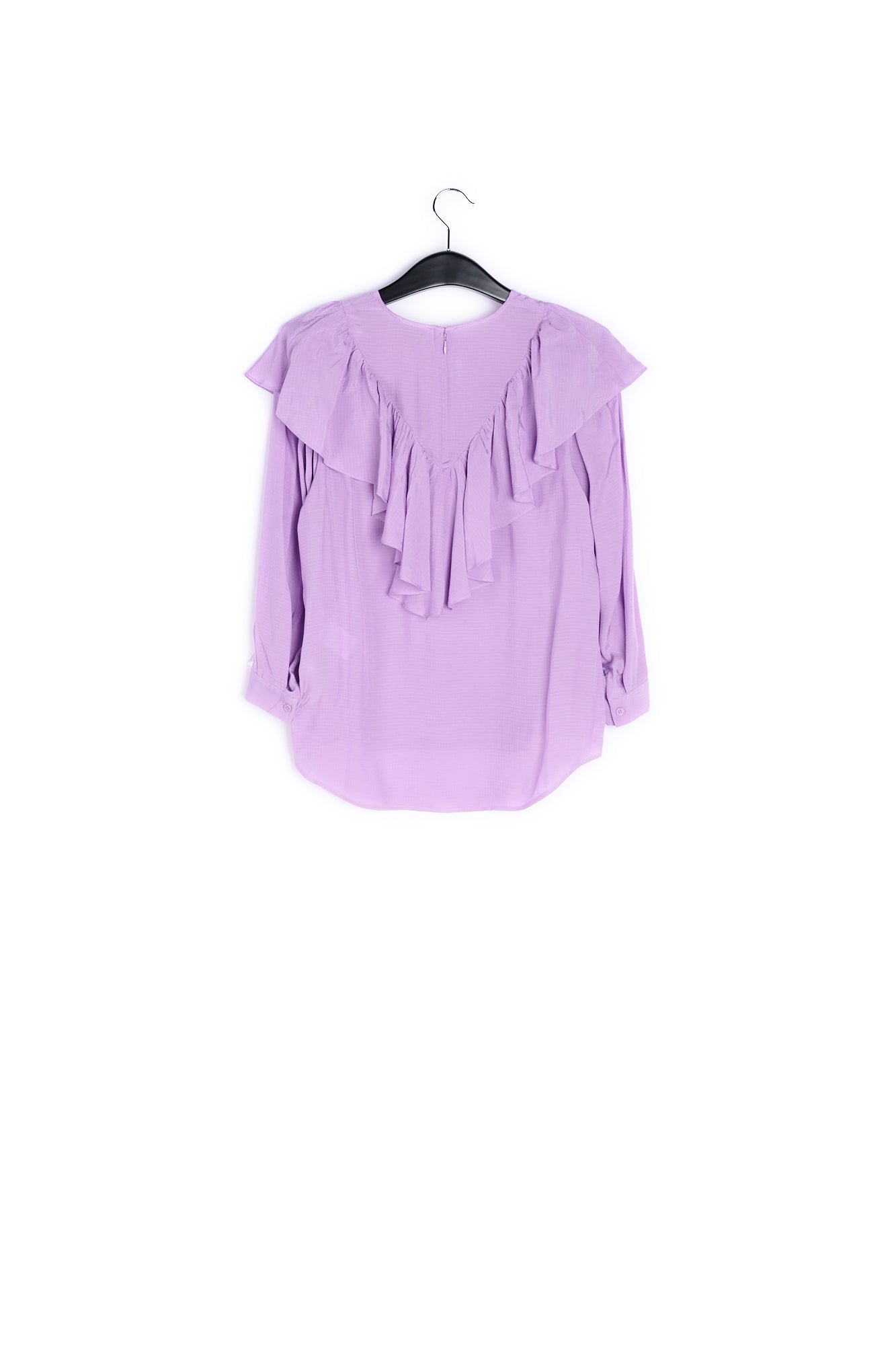 Lilac fluid loose-fit top with ruffles RE—SSENTIEL | Essentiel second hand