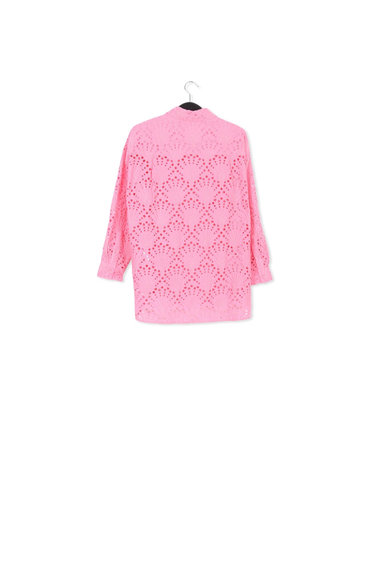 Pink broderie anglaise cotton shirt RE—SSENTIEL | Essentiel second hand