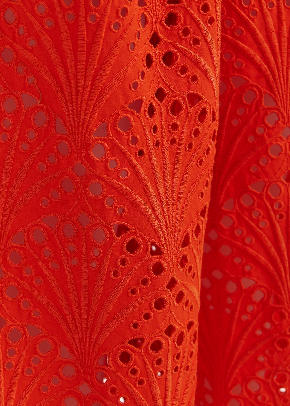 Red broderie anglaise cotton pants RE—SSENTIEL | Essentiel second hand