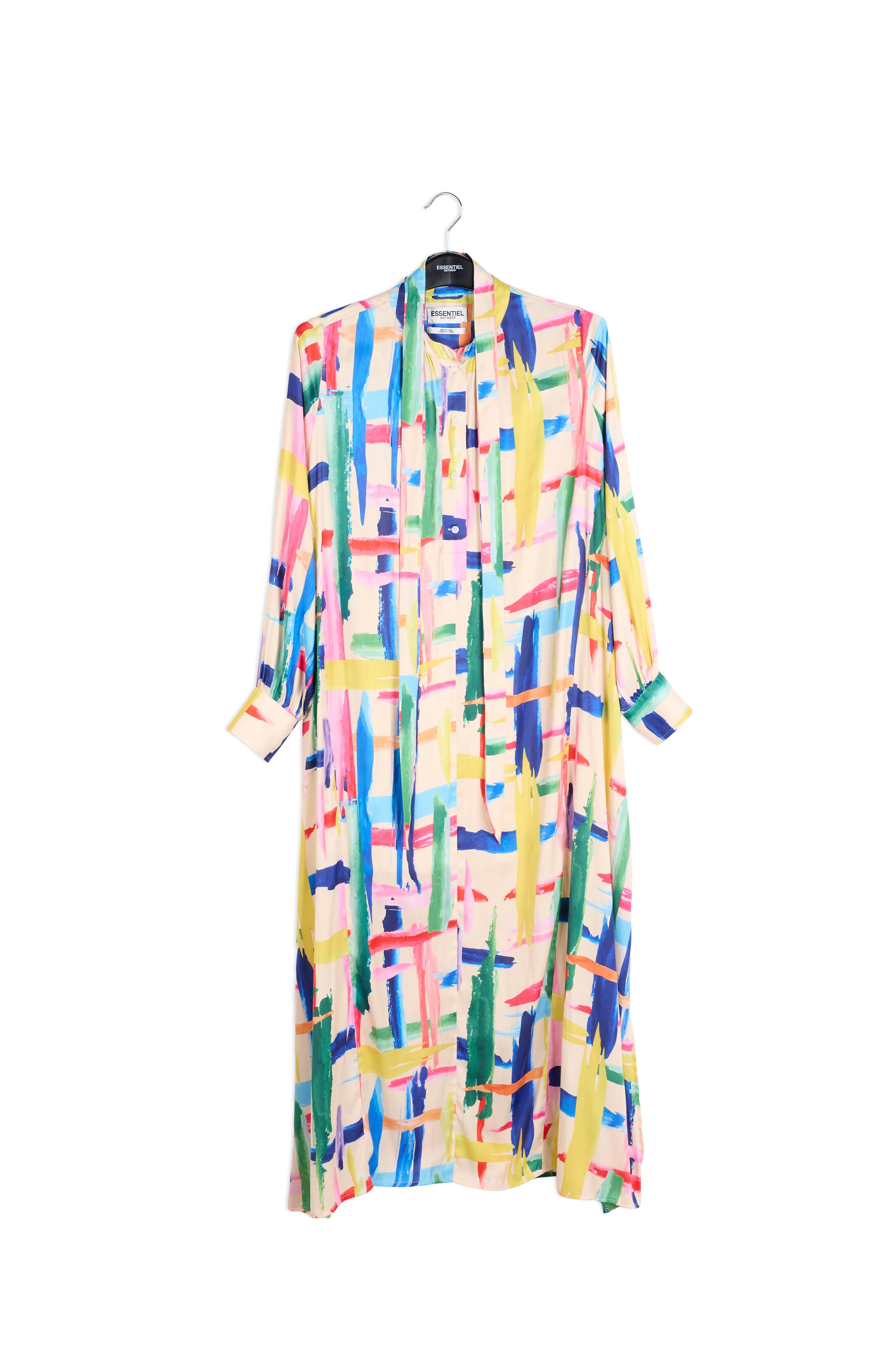 Multicolored graphic striped shirt dress RE—SSENTIEL | Essentiel second hand