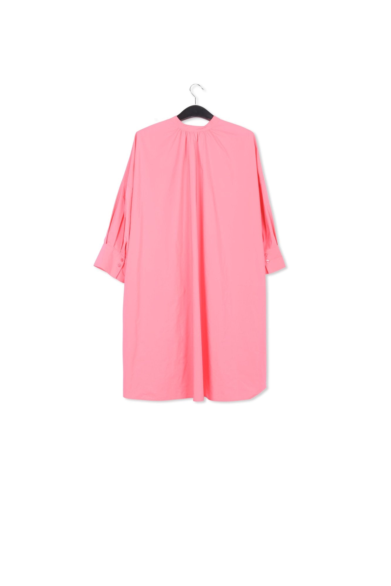 Pink knee-length oversized shirt dress RE—SSENTIEL | Essentiel second hand