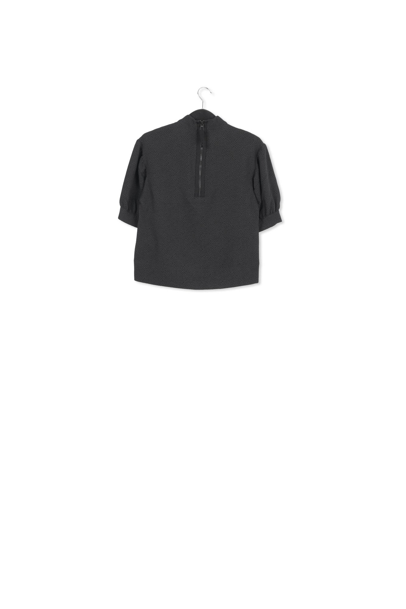 Black top with puffed sleeves RE—SSENTIEL | Essentiel second hand