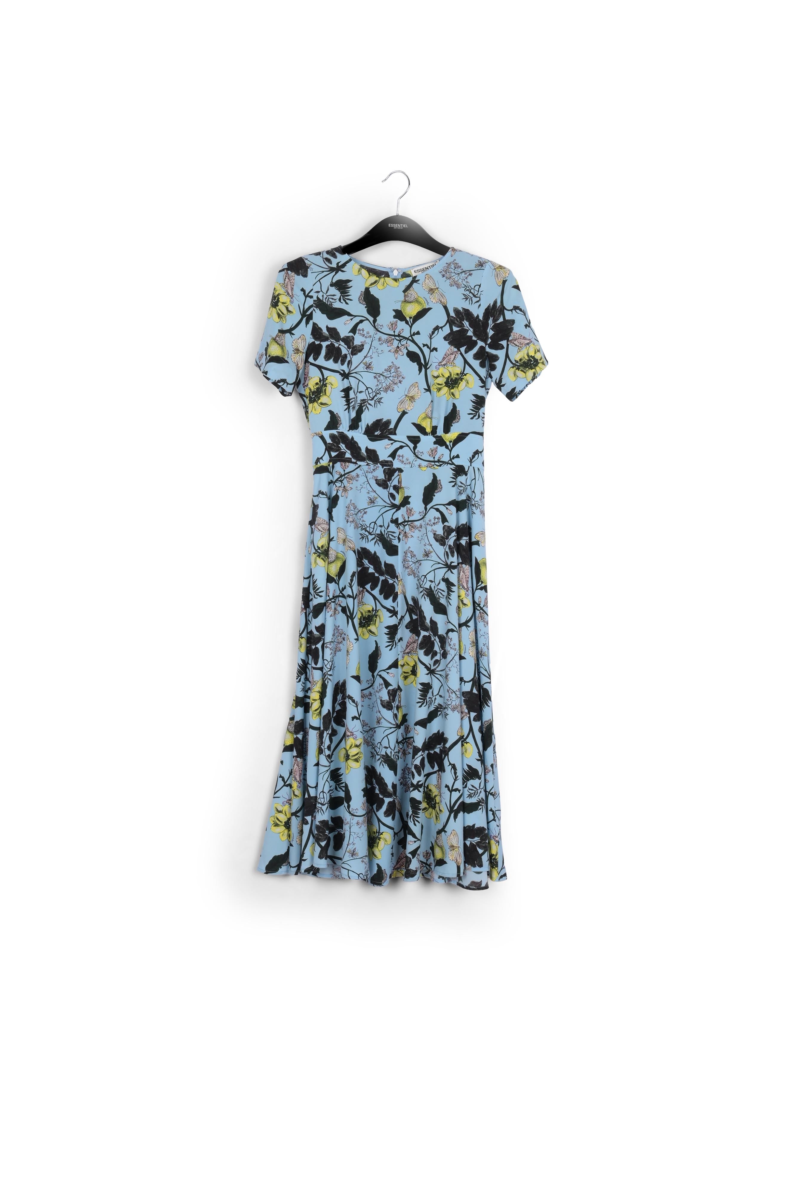Maxi-jurk met korte mouwen en bloemenprint RE—SSENTIEL | Essentiel second hand
