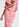 Vintage roze gebreide midirok met ruitjes Faume - seconde main