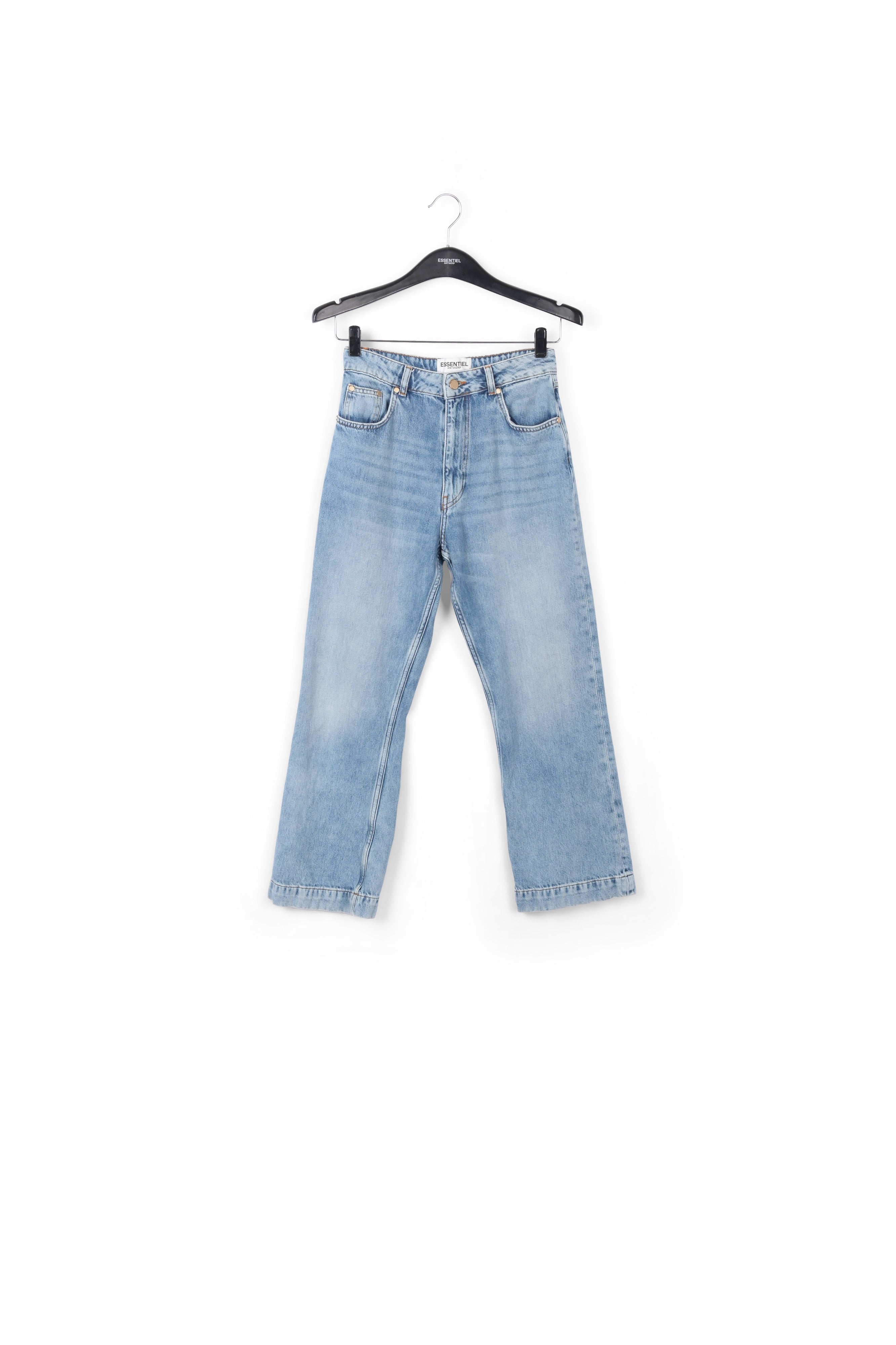 Cropped high-rise blue jeans RE—SSENTIEL | Essentiel second hand