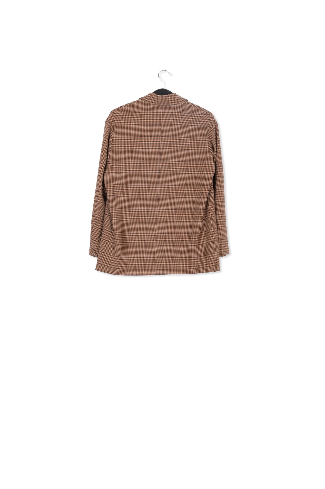 Blazer croisé brun à carreaux RE—SSENTIEL | Essentiel second hand