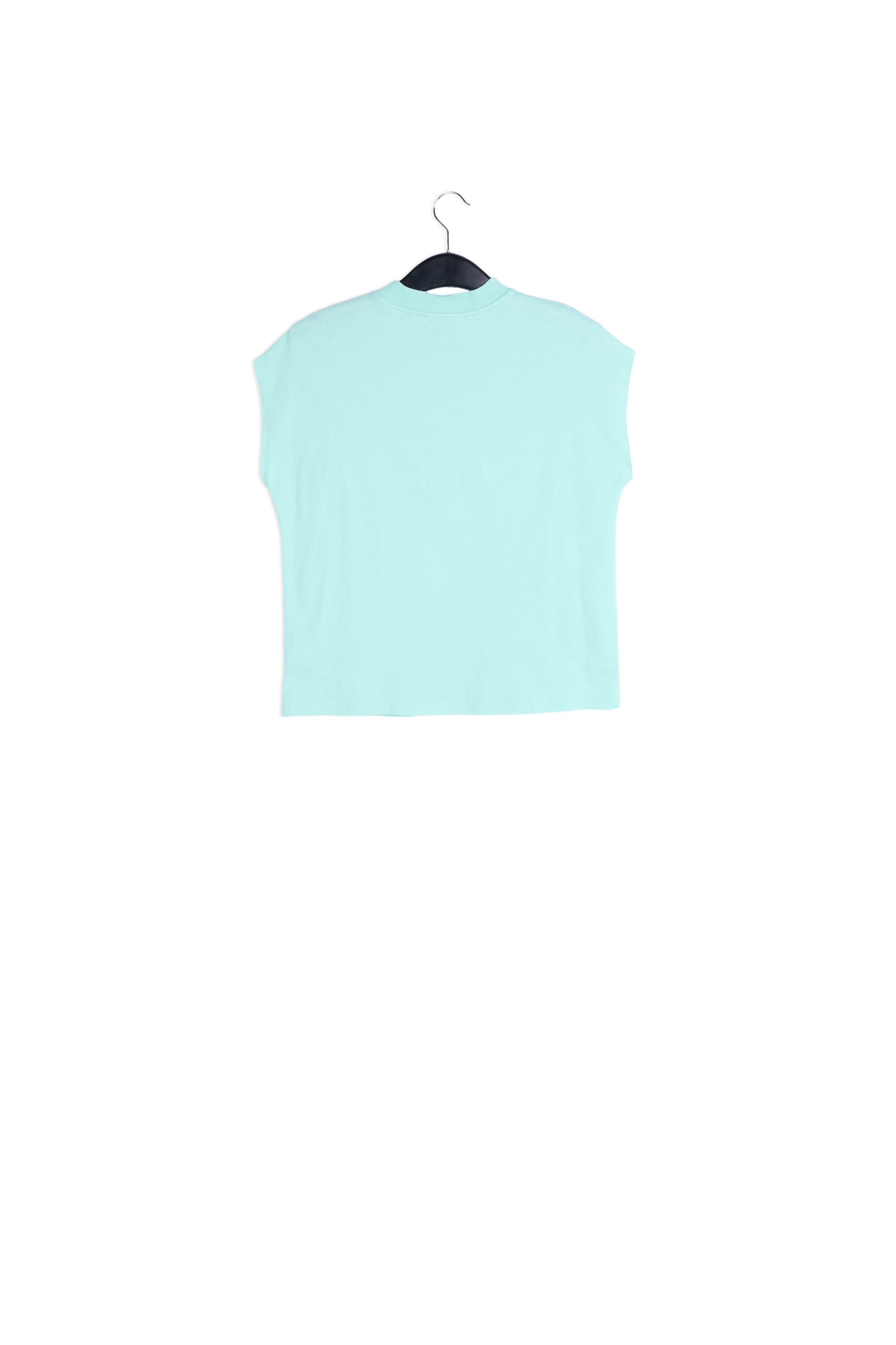 Turquoise organic cotton T-shirt RE—SSENTIEL | Essentiel second hand
