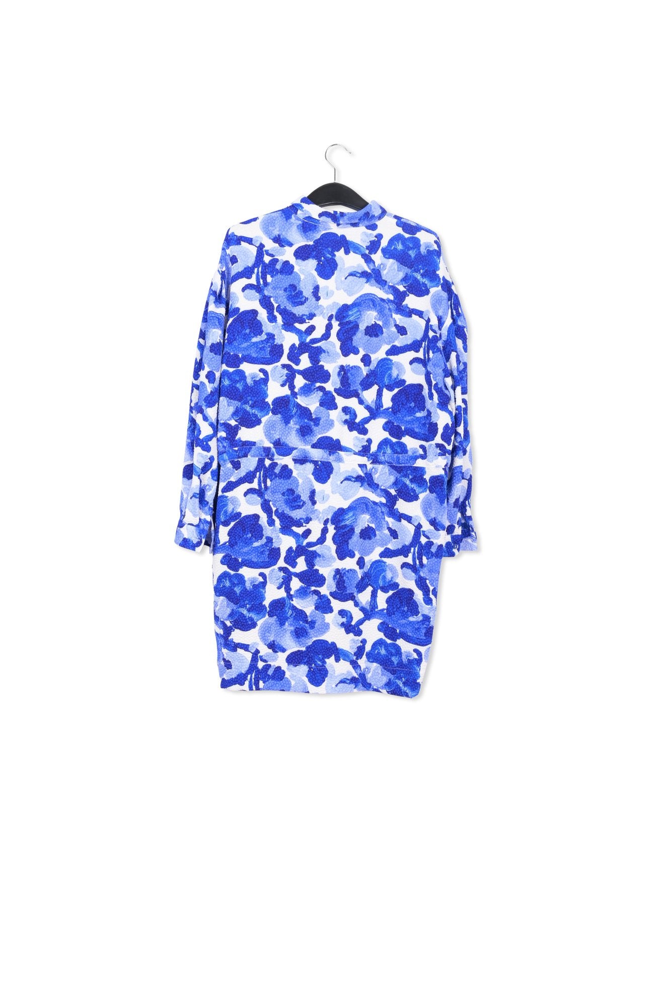 White and blue floral print mini dress RE—SSENTIEL | Essentiel second hand
