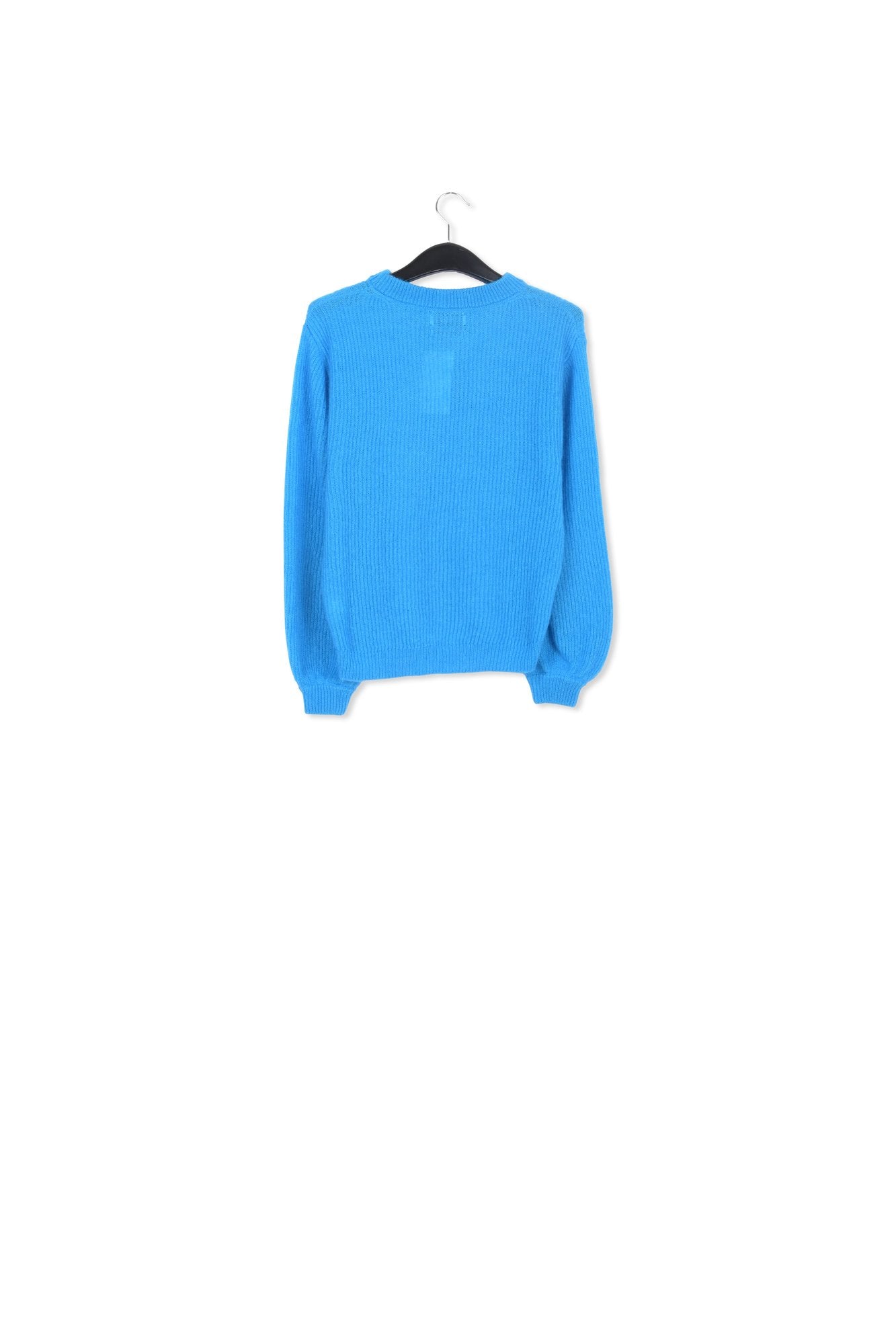 Blue knit sweater with voluminous sleeves RE—SSENTIEL | Essentiel second hand