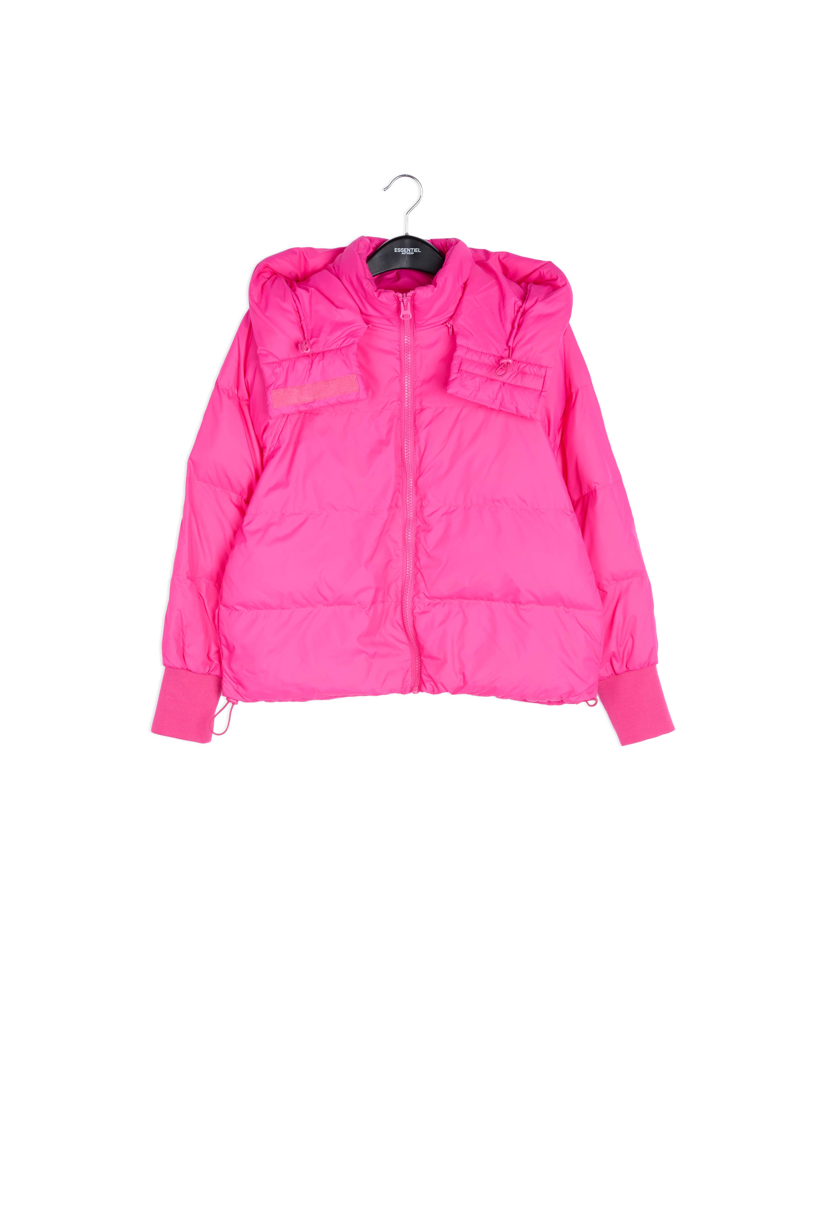 Fuchsia boxy puffer jacket RE—SSENTIEL | Essentiel second hand