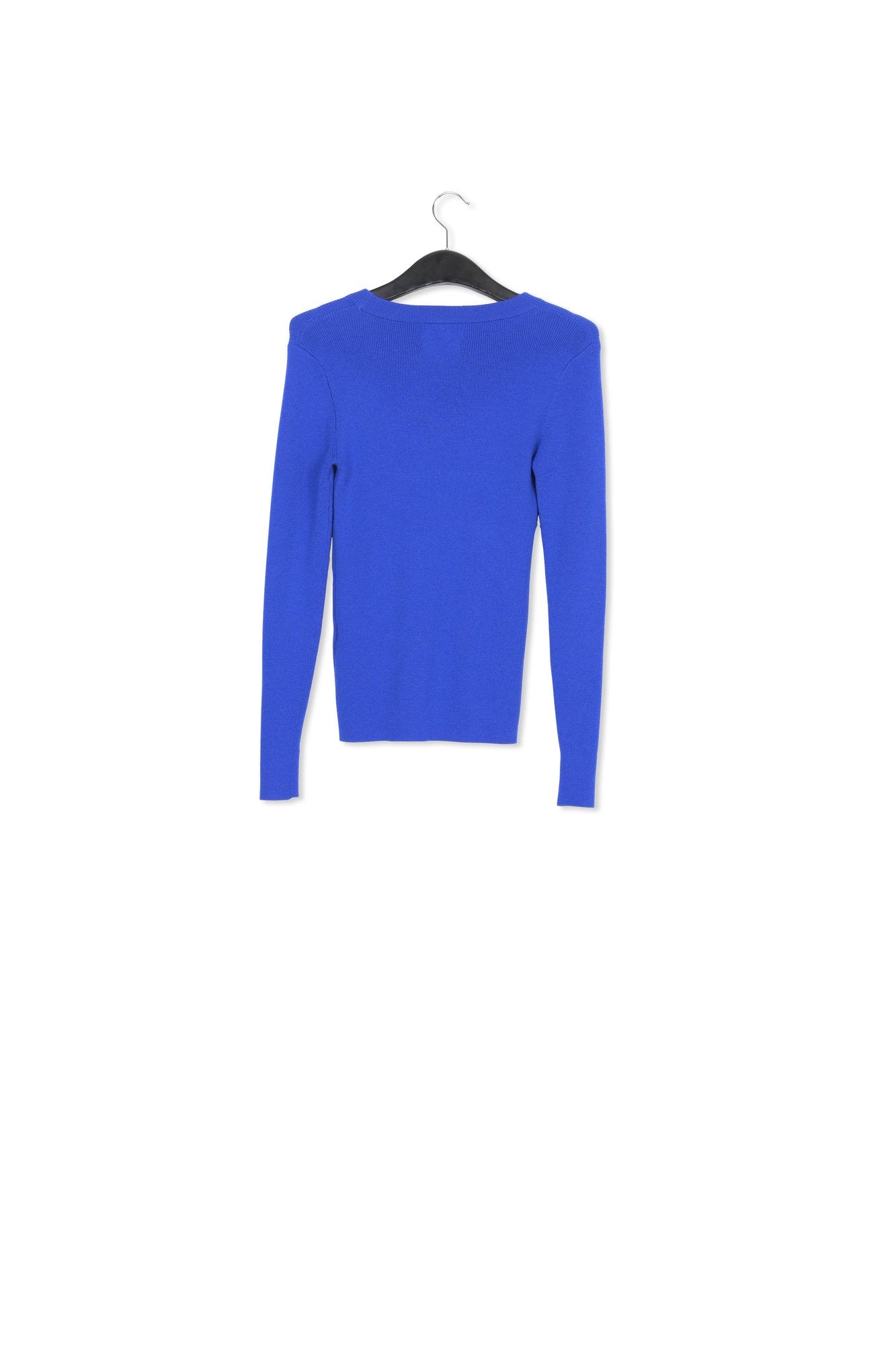 Dark blue rib-knitted sweater RE—SSENTIEL | Essentiel second hand
