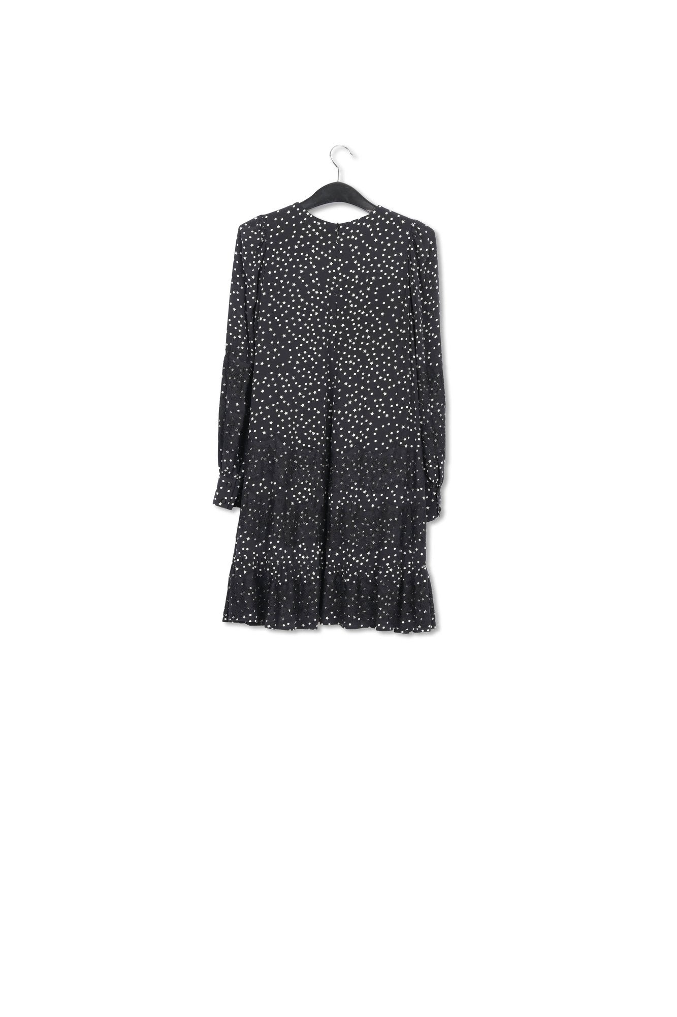 Black lace-trimmed mini dress RE—SSENTIEL | Essentiel second hand