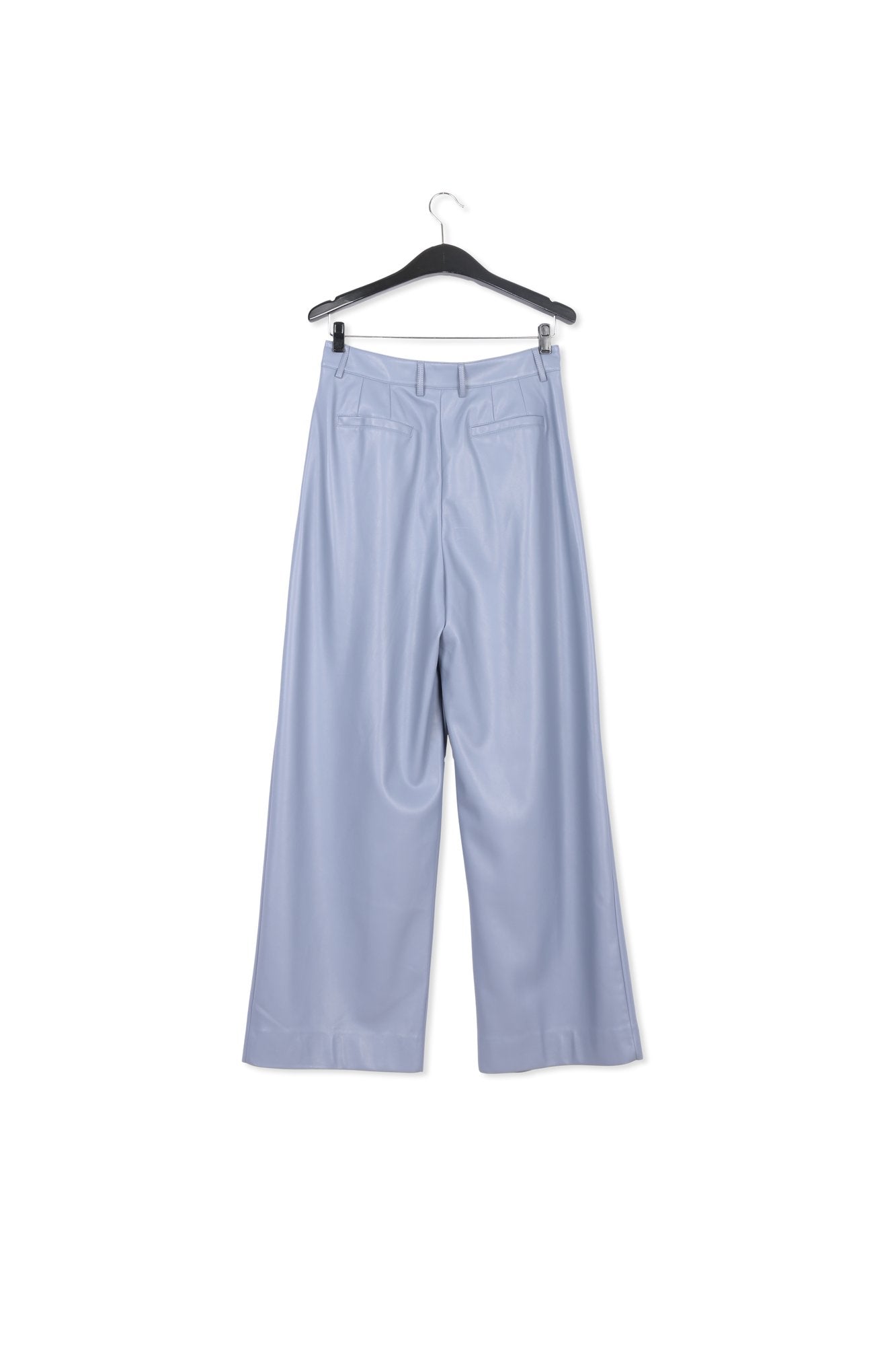 Powder blue faux leather pants RE—SSENTIEL | Essentiel second hand