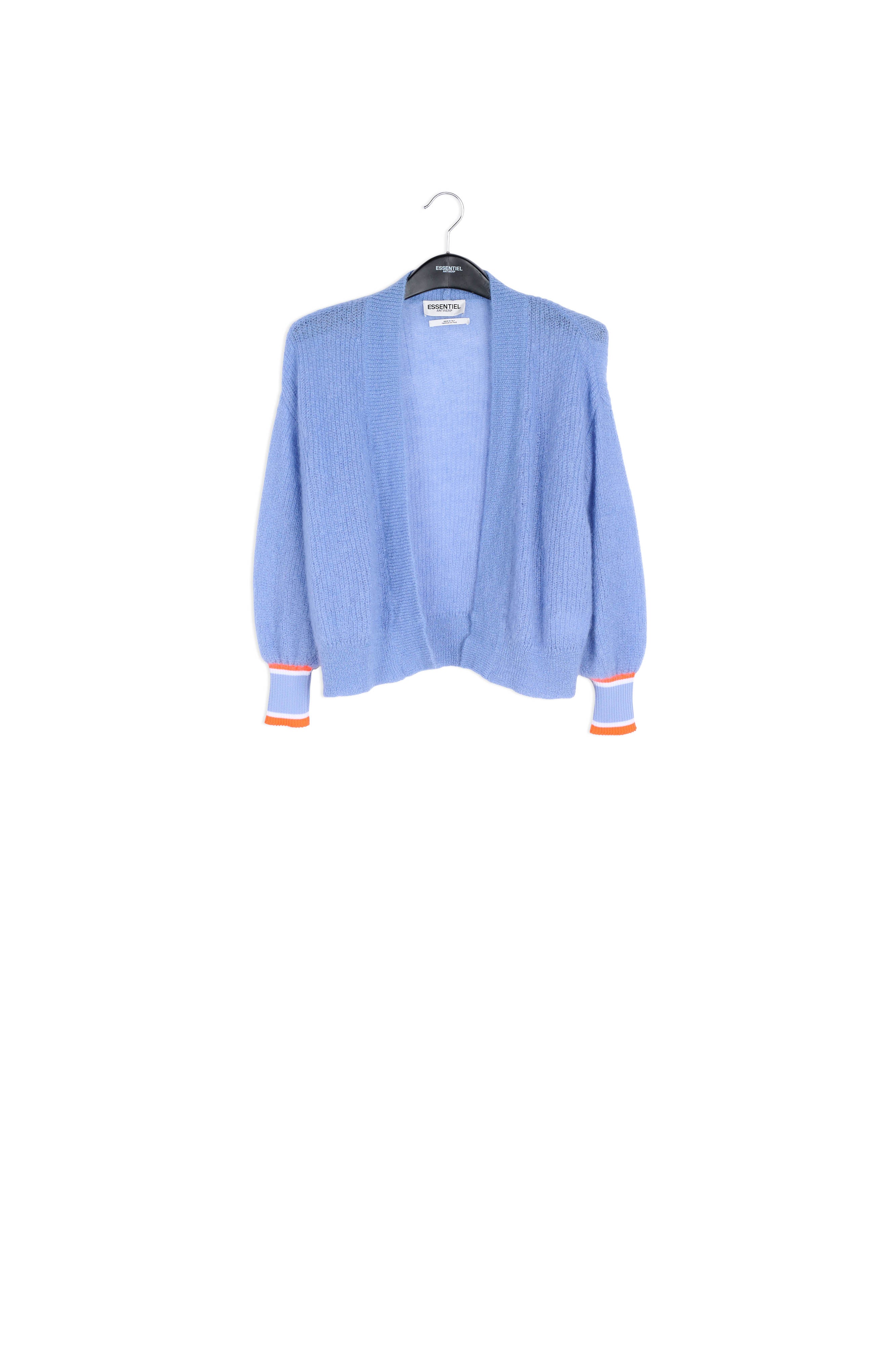 Blue kid mohair cardigan RE—SSENTIEL | Essentiel second hand
