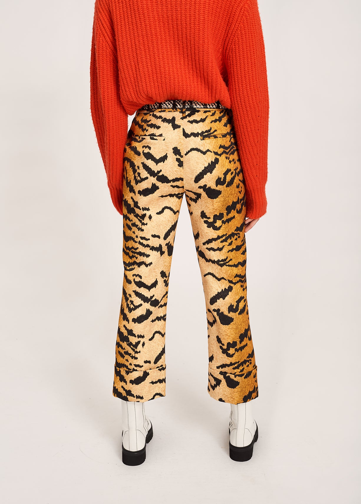 Pantalon tailleur à imprimé tigre RE—SSENTIEL | Essentiel second hand