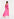 Neon pink long-sleeved v-neck maxi dress Faume - seconde main
