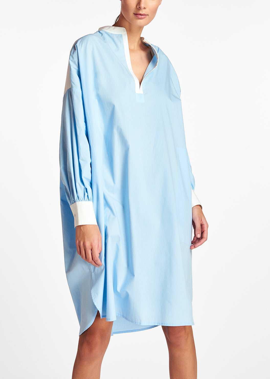 Oversized light blue cotton dress RE—SSENTIEL | Essentiel second hand