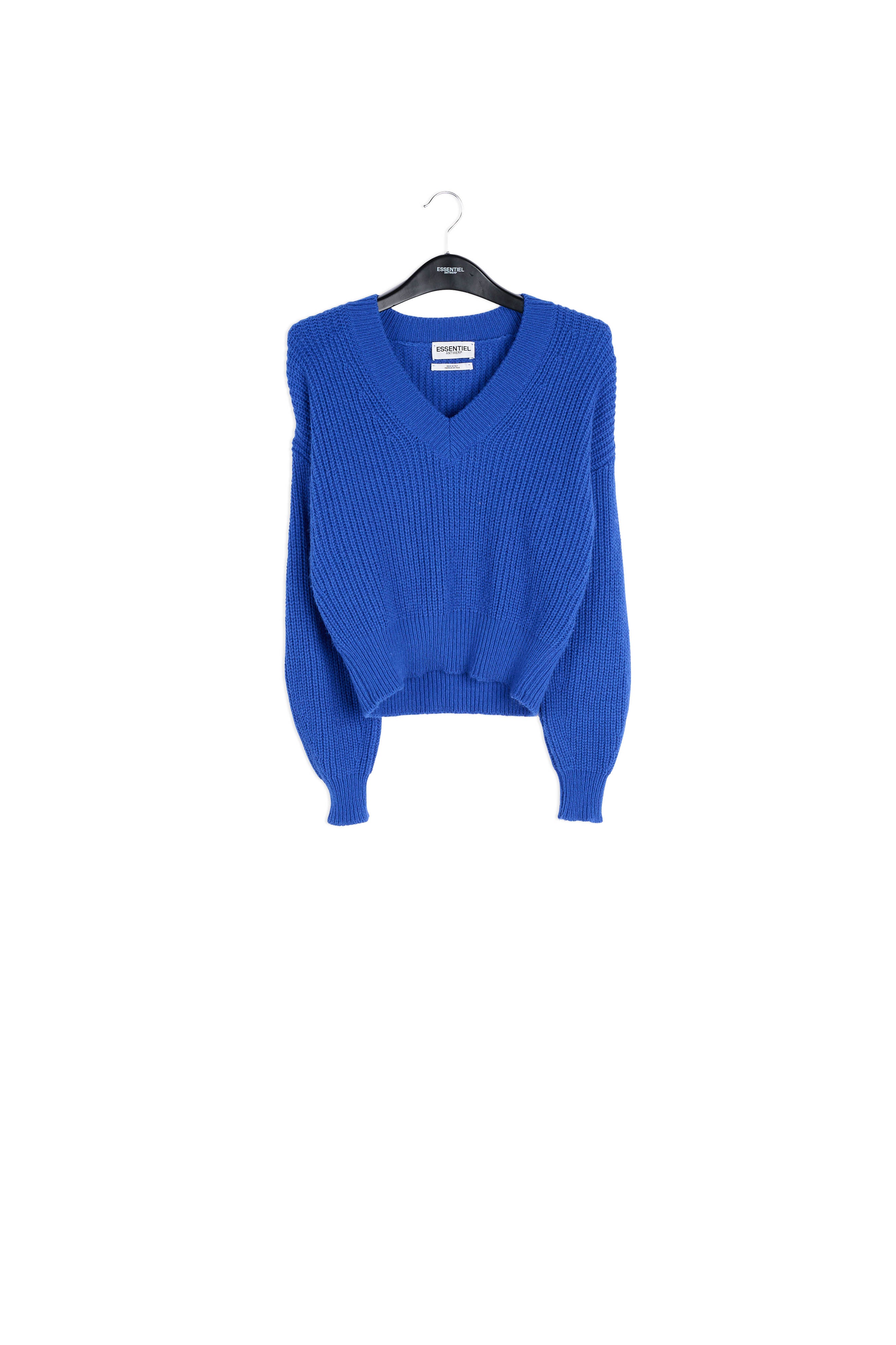 Pull bleu à épaulettes RE—SSENTIEL | Essentiel second hand