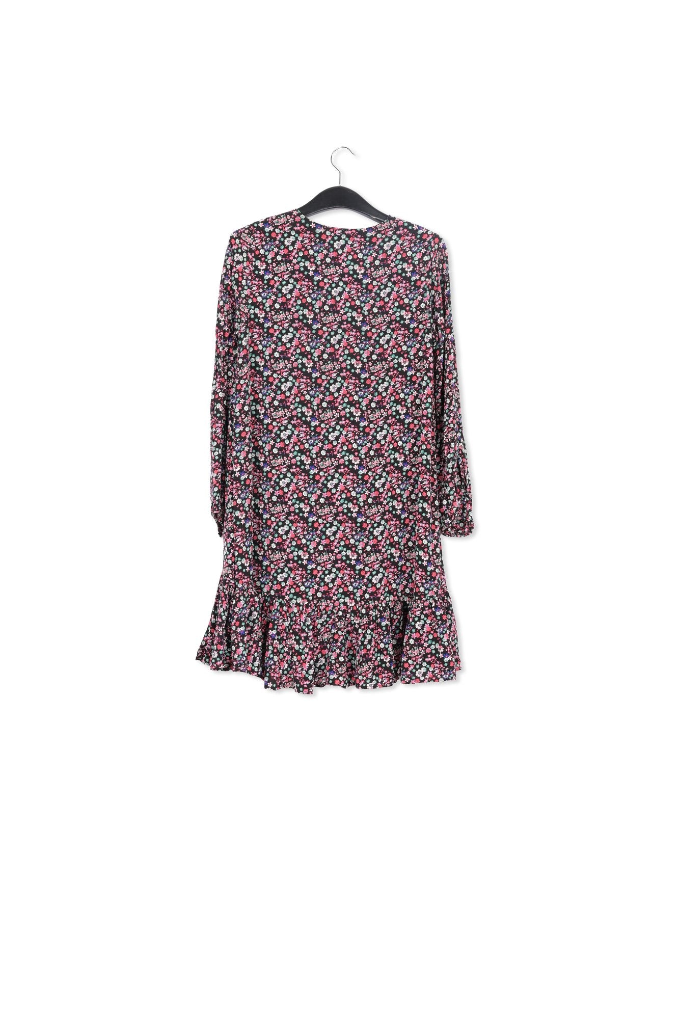 Mini robe noire à imprimé floral RE—SSENTIEL | Essentiel second hand