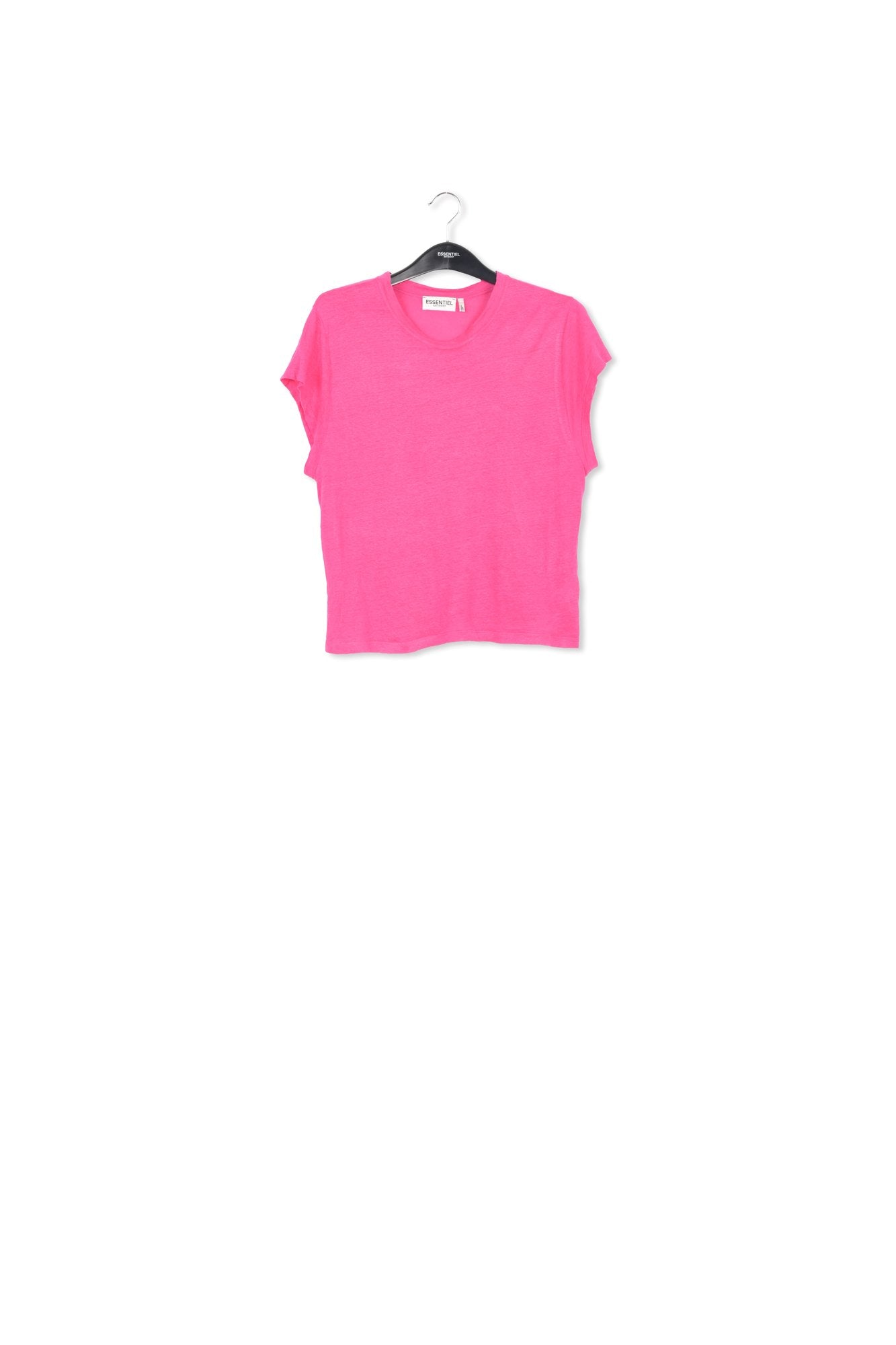 Fuchsia linen T-shirt RE—SSENTIEL | Essentiel second hand