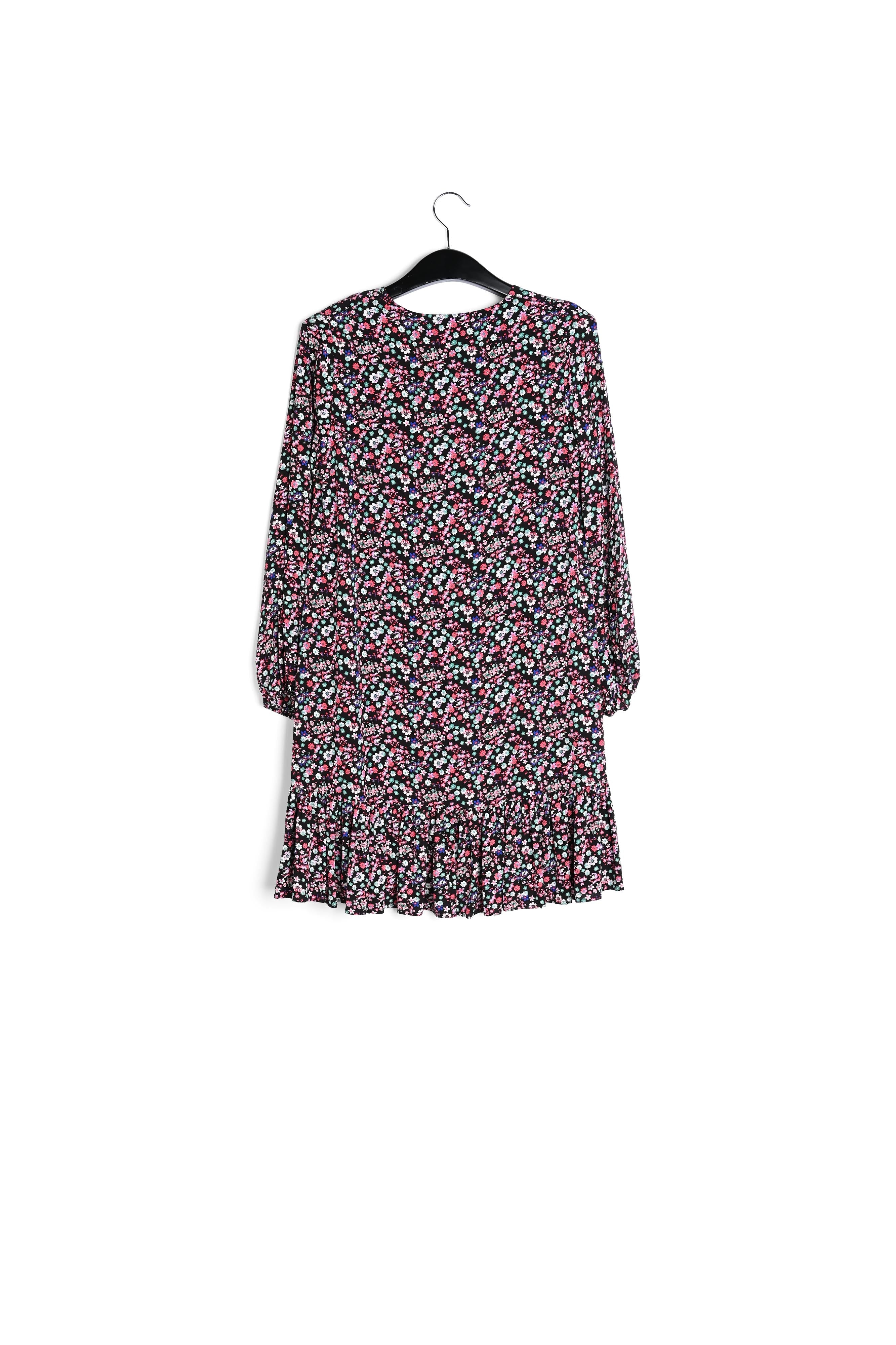 Mini robe noire à imprimé floral RE—SSENTIEL | Essentiel second hand