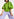 Green jacquard top with puffed sleeves Faume - seconde main