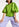Green jacquard top with puffed sleeves Faume - seconde main