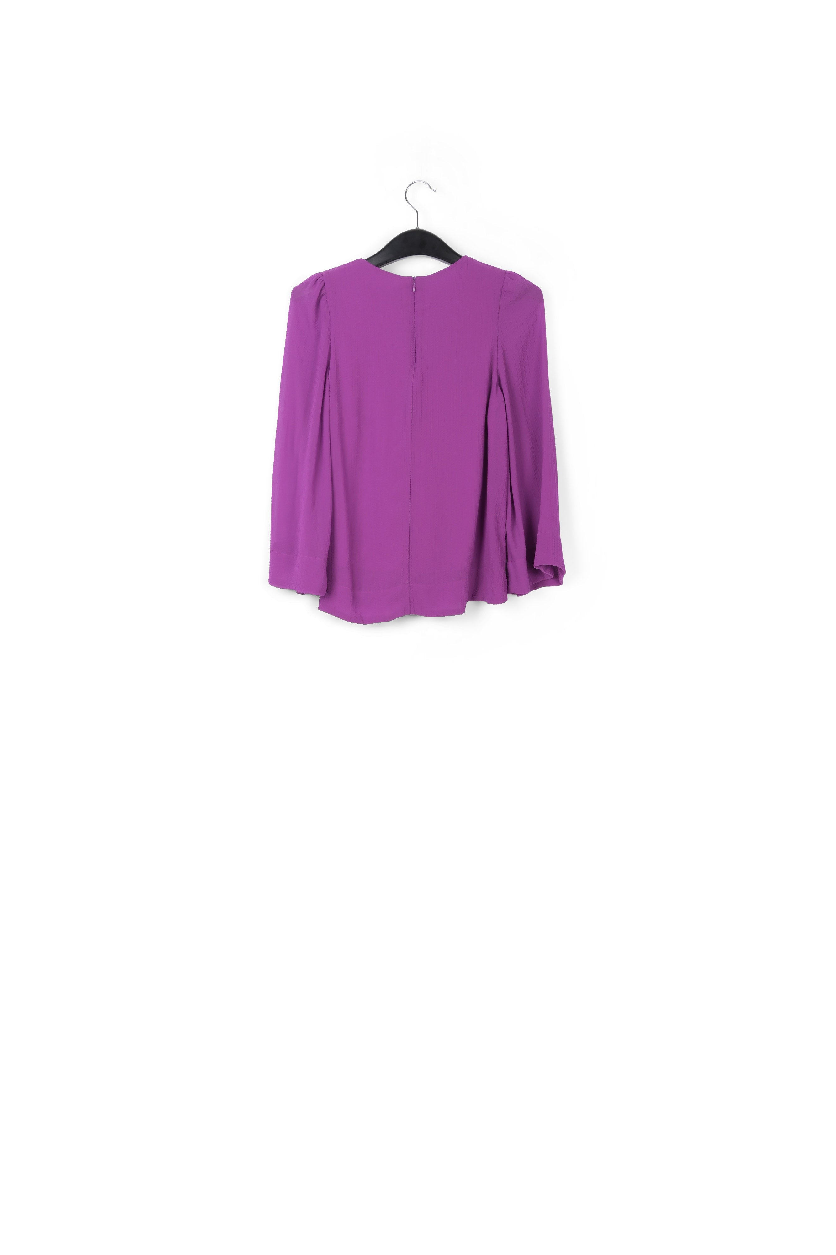 Purple top with puffed shoulders RE—SSENTIEL | Essentiel second hand
