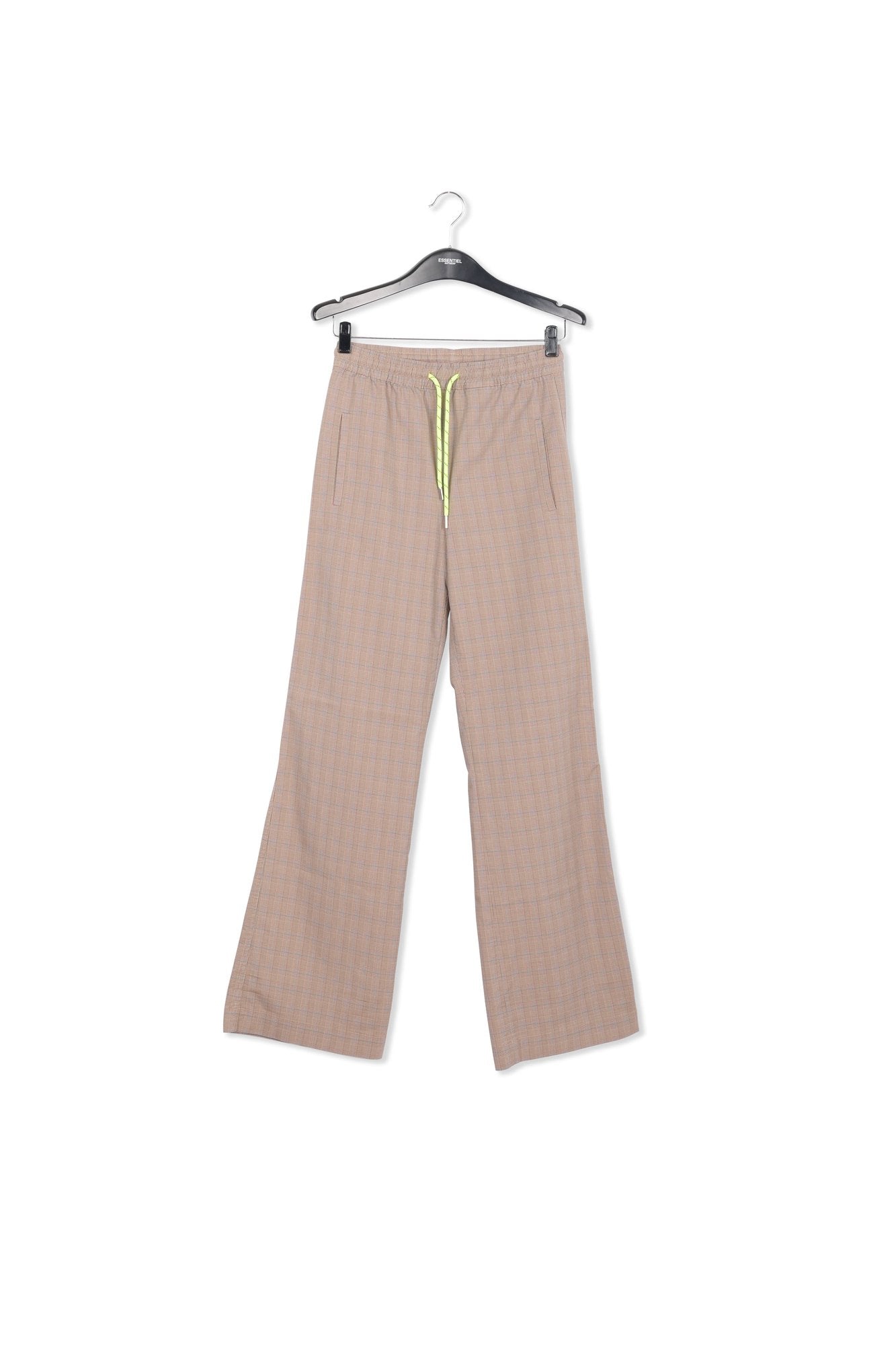 Beige plaid track pants RE—SSENTIEL | Essentiel second hand