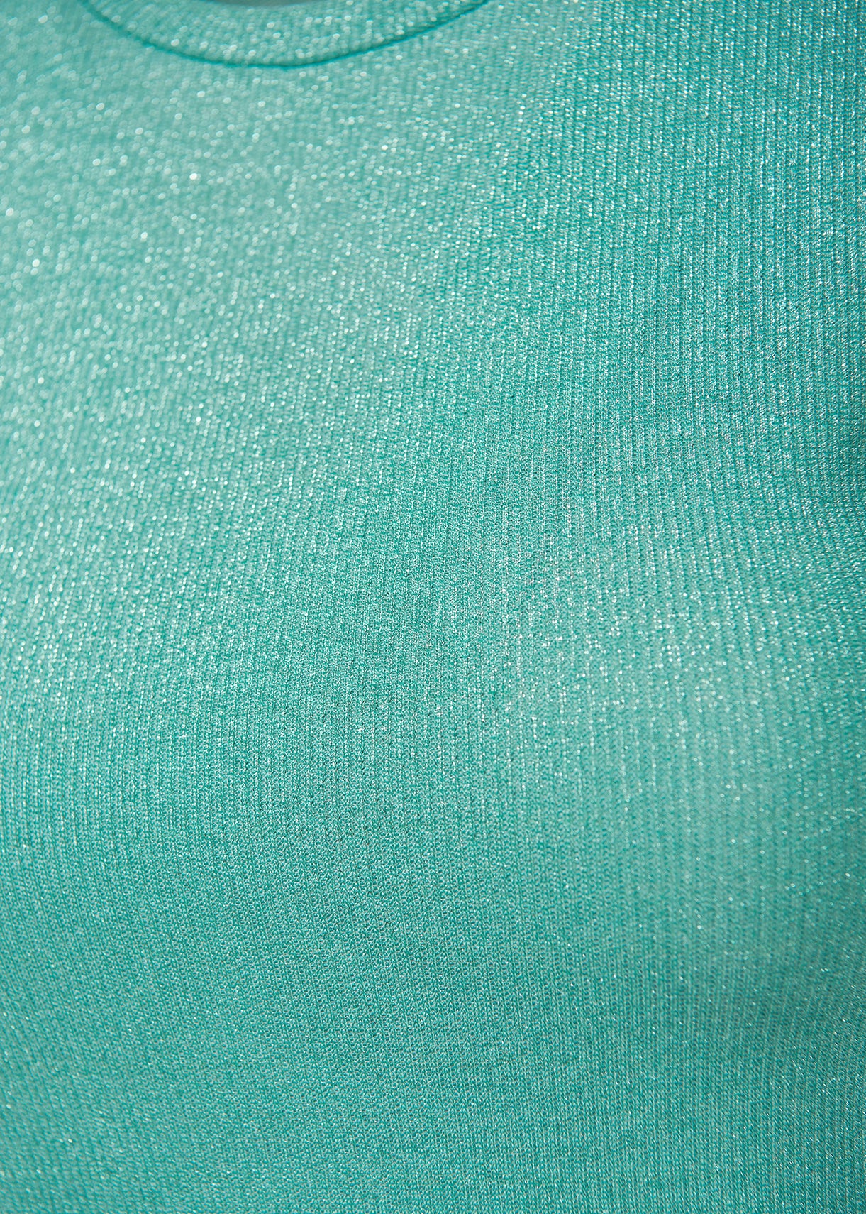 Turquoise lurex T-shirt RE—SSENTIEL | Essentiel second hand