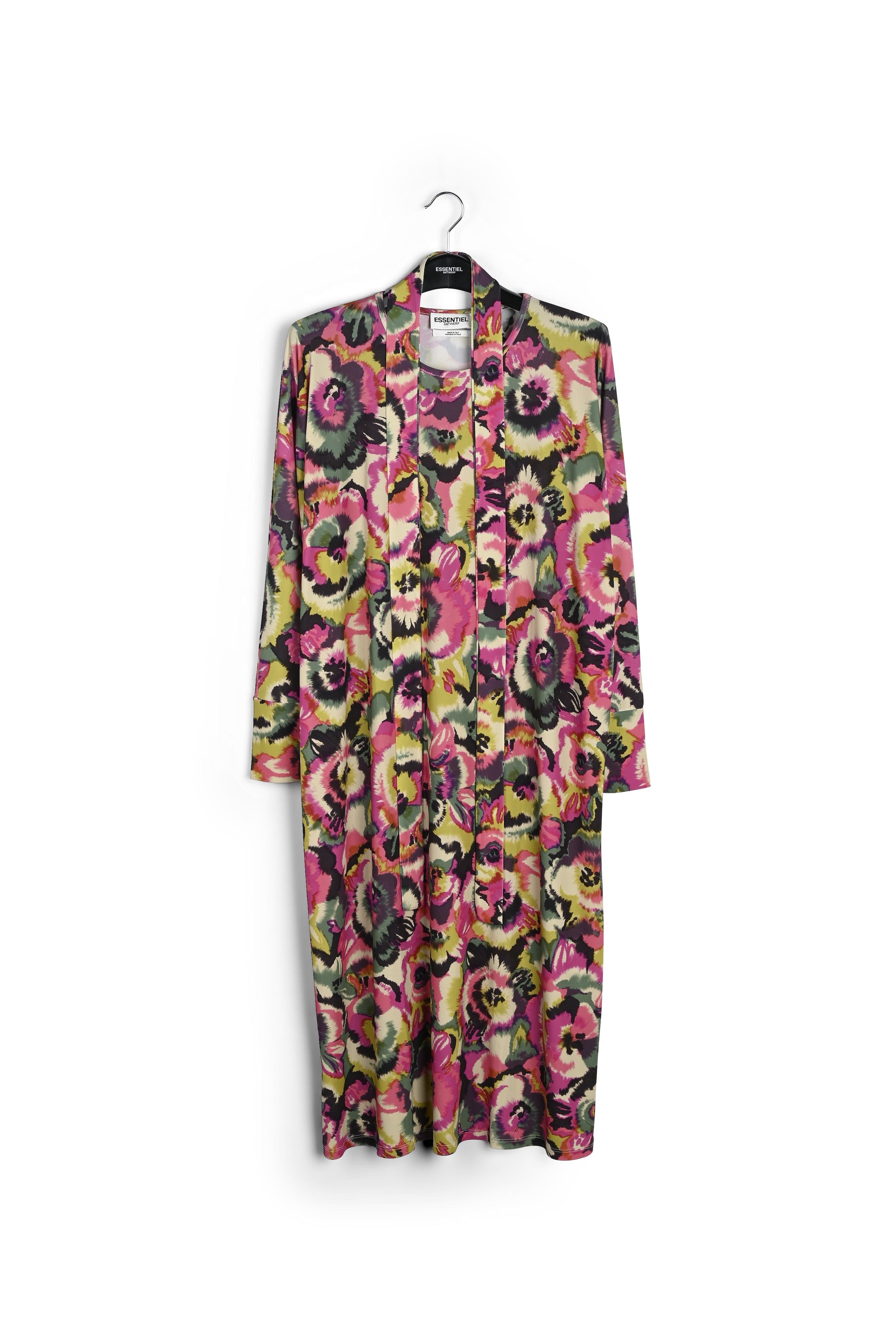 Kleurrijke midi-jurk met bloemenprint RE—SSENTIEL | Essentiel second hand